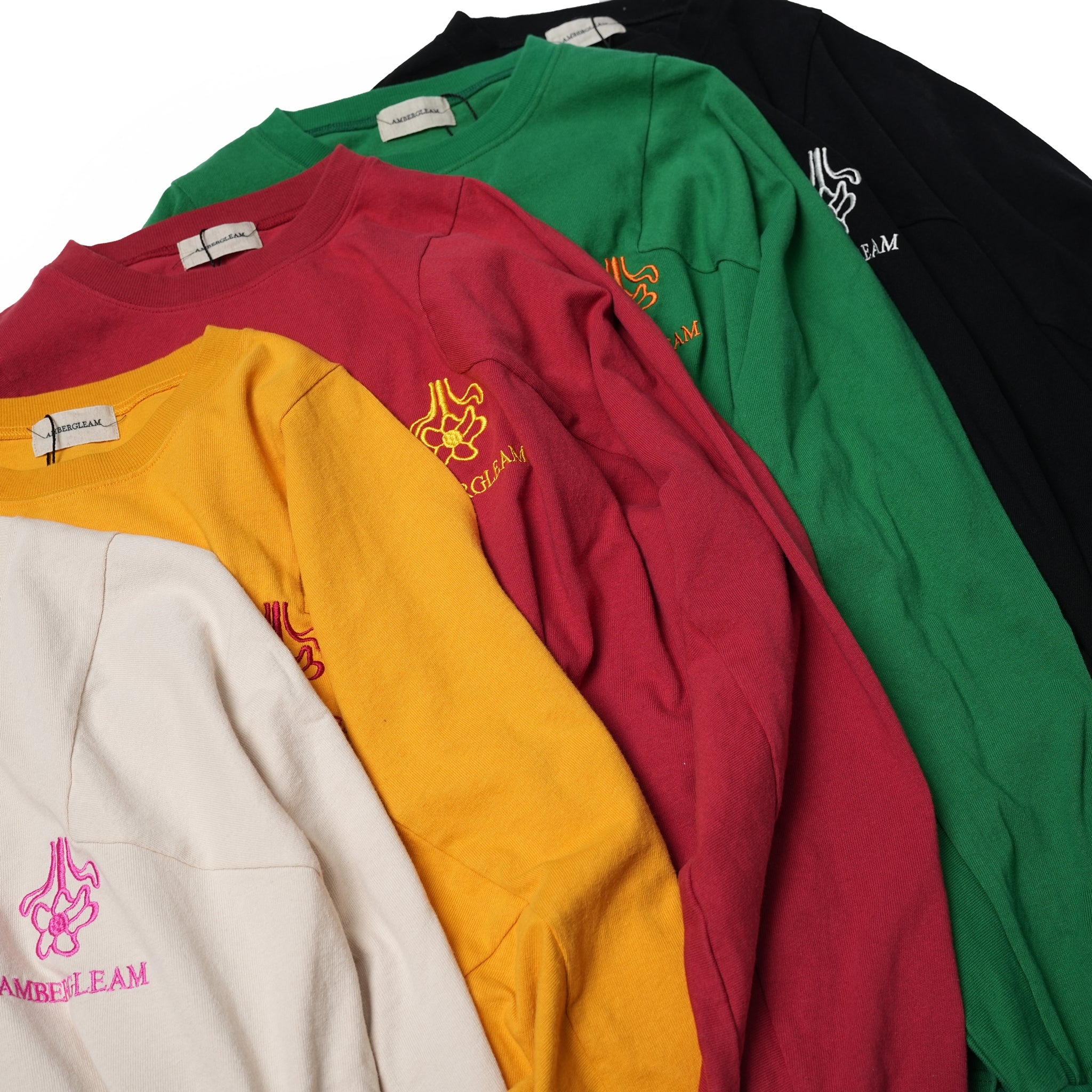 Embroidery Panel Long Sleeve – Ash Whte / Black / Green / Marigold / Redchili | AMBERGLEAM
