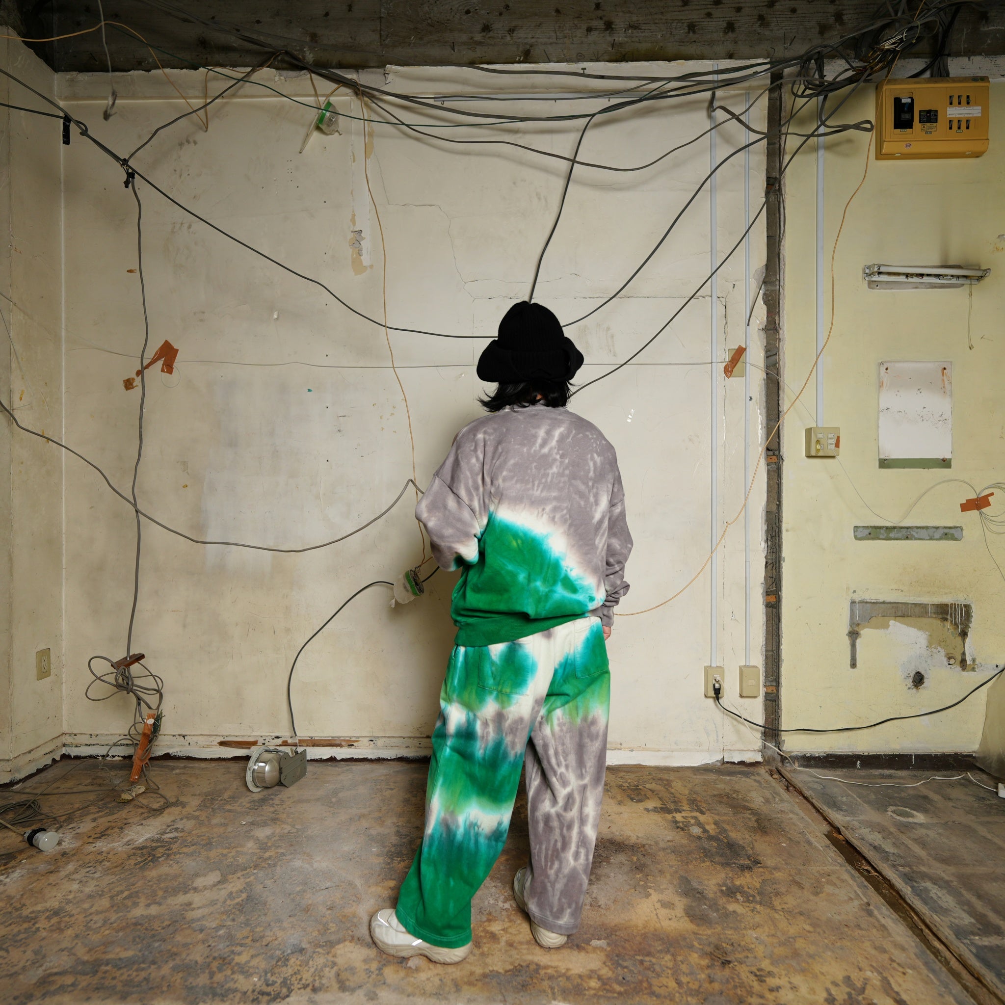 Tiedye Pile Pants | Color:Mix/Coffee【AMBERGLEAM_アンバーグリーム】| 1144131112