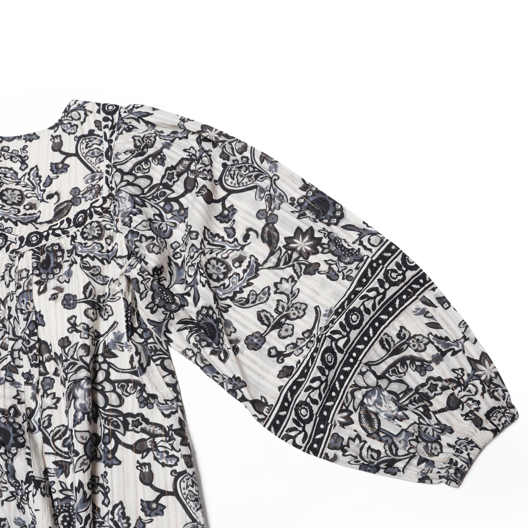 Paisley Flower Print Dress | Color_Black | No_020461SB1_Black【SARA MALLIKA_サラマリカ】