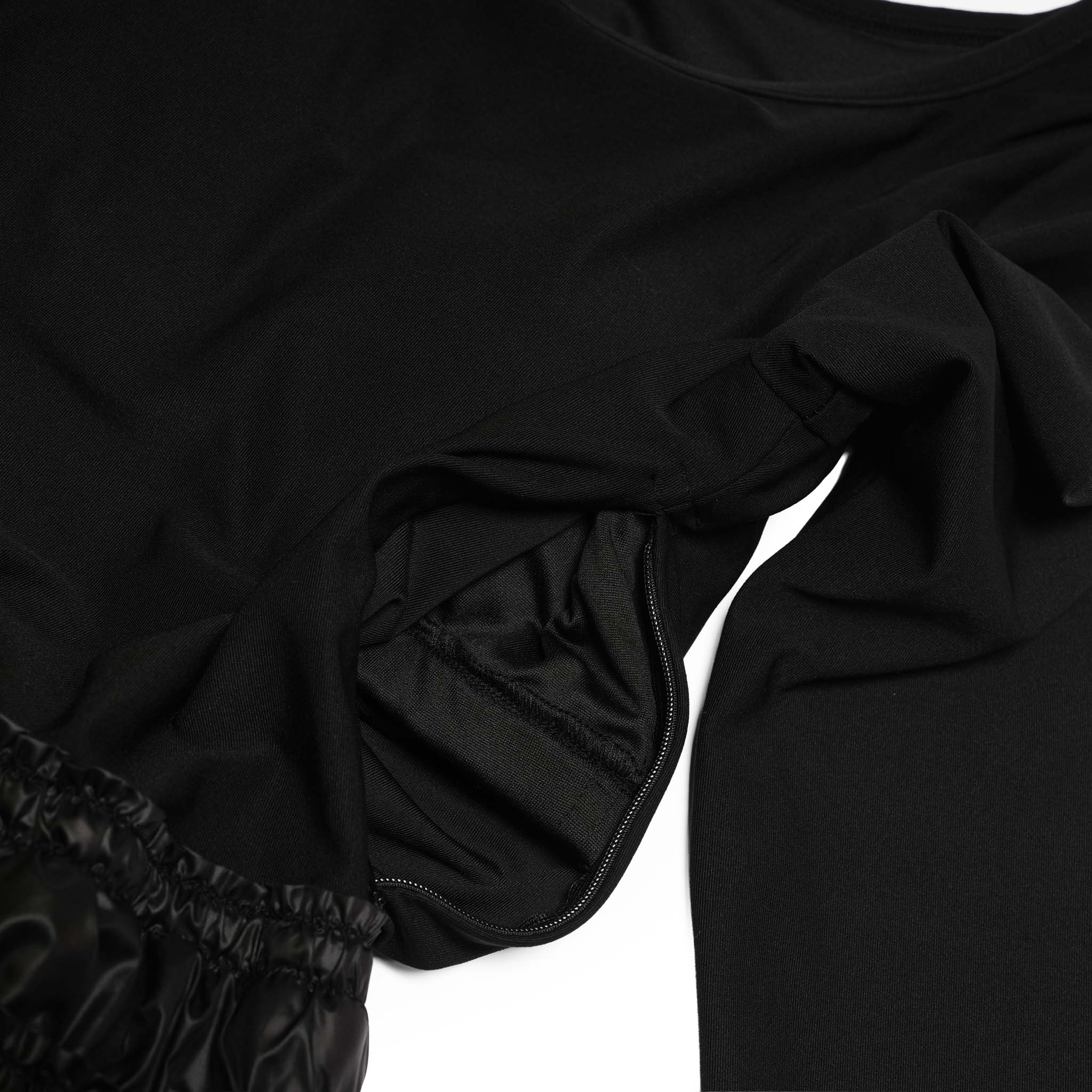 Balloon Hybrid Dress – Black | AMBERGLEAM