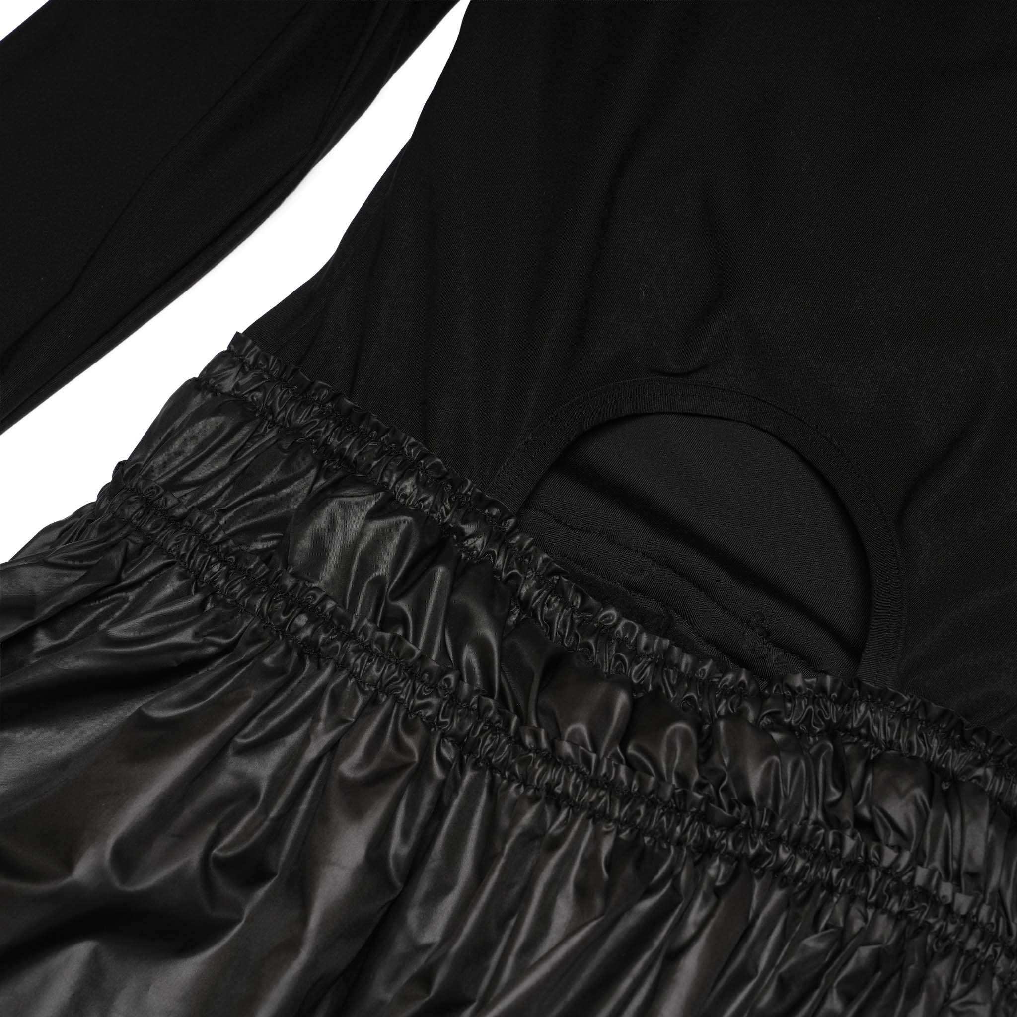 Balloon Hybrid Dress – Black | AMBERGLEAM