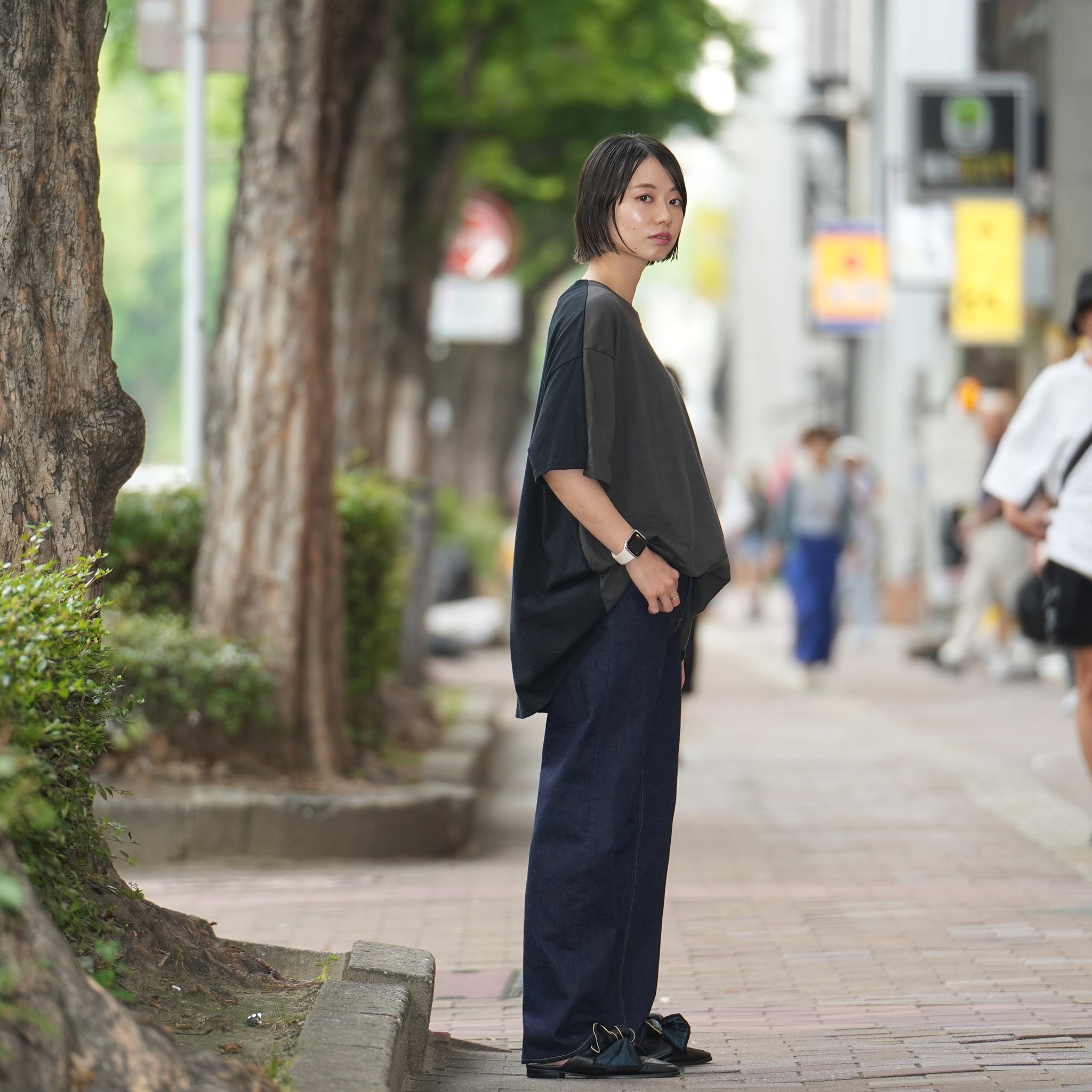 No:MIL19HPT3101 | Name:MIDRISE TAPERD DENNIM | Color:One Wash【KHA:KI_カーキ】