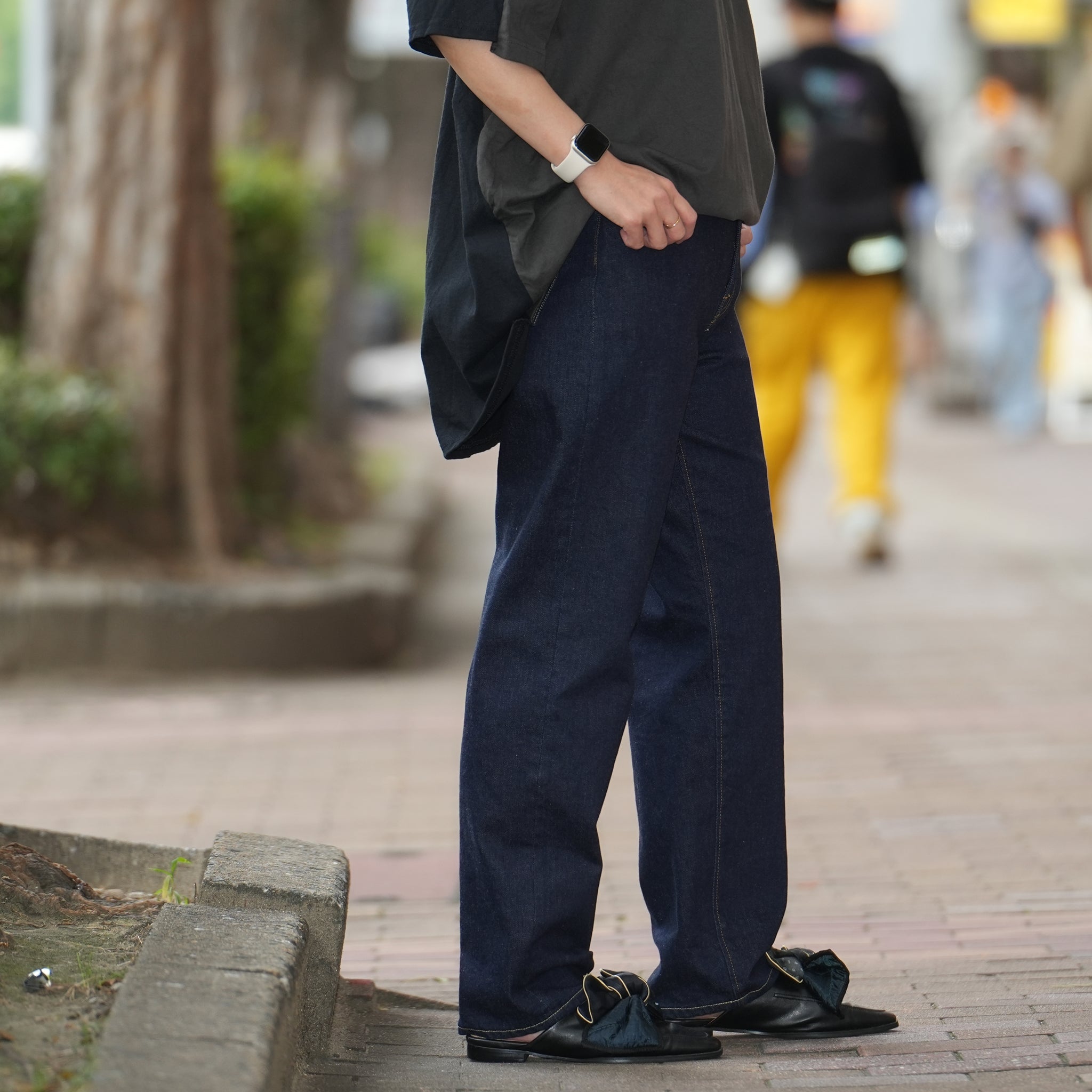 No:MIL19HPT3101 | Name:MIDRISE TAPERD DENNIM | Color:One Wash【KHA:KI_カーキ】