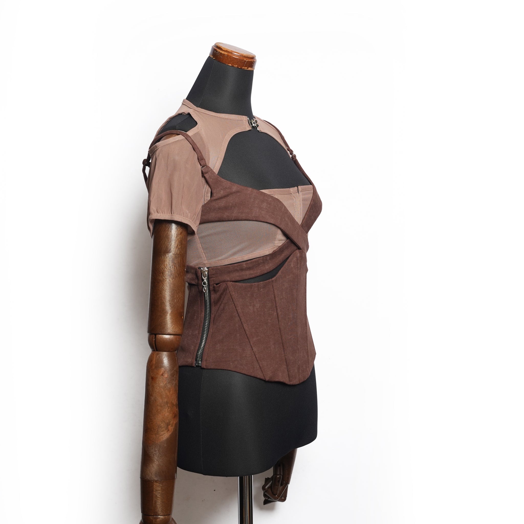 CHARMESH TOP (BROWN) | Bunny Hill Concept