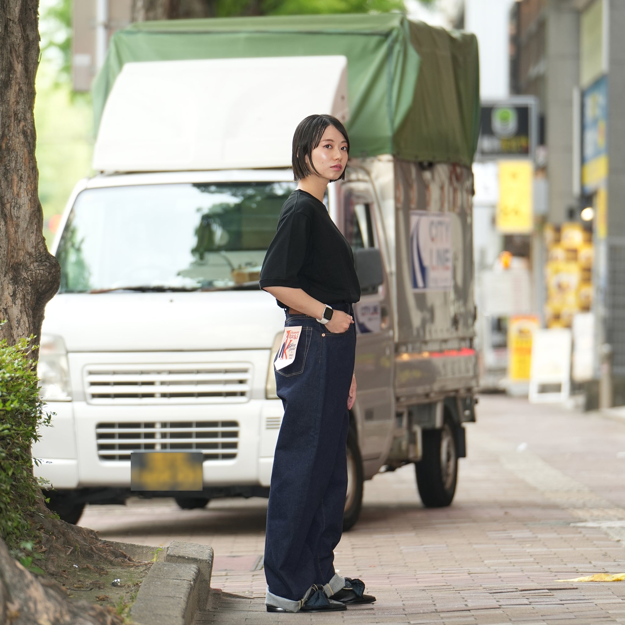 No:MIL19HPT3102 | Name:HIGHRISE STRAIGHT DENIM | Color:One Wash【KHA:KI_カーキ】