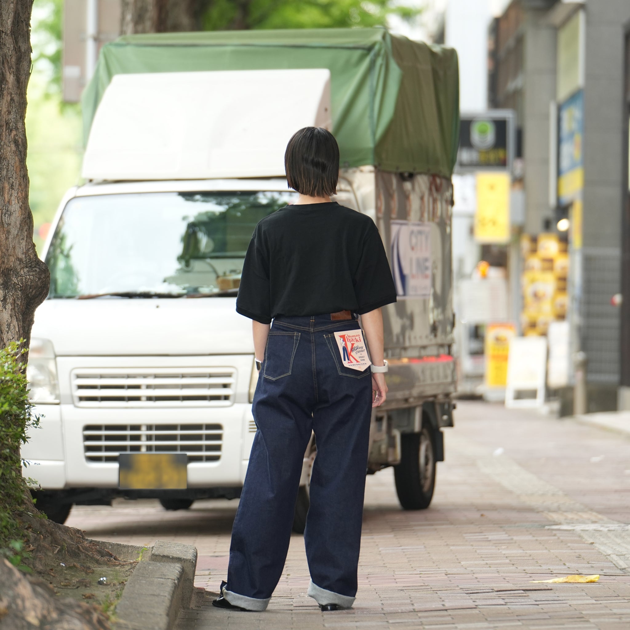 No:MIL19HPT3102 | Name:HIGHRISE STRAIGHT DENIM | Color:One Wash【KHA:KI_カーキ】