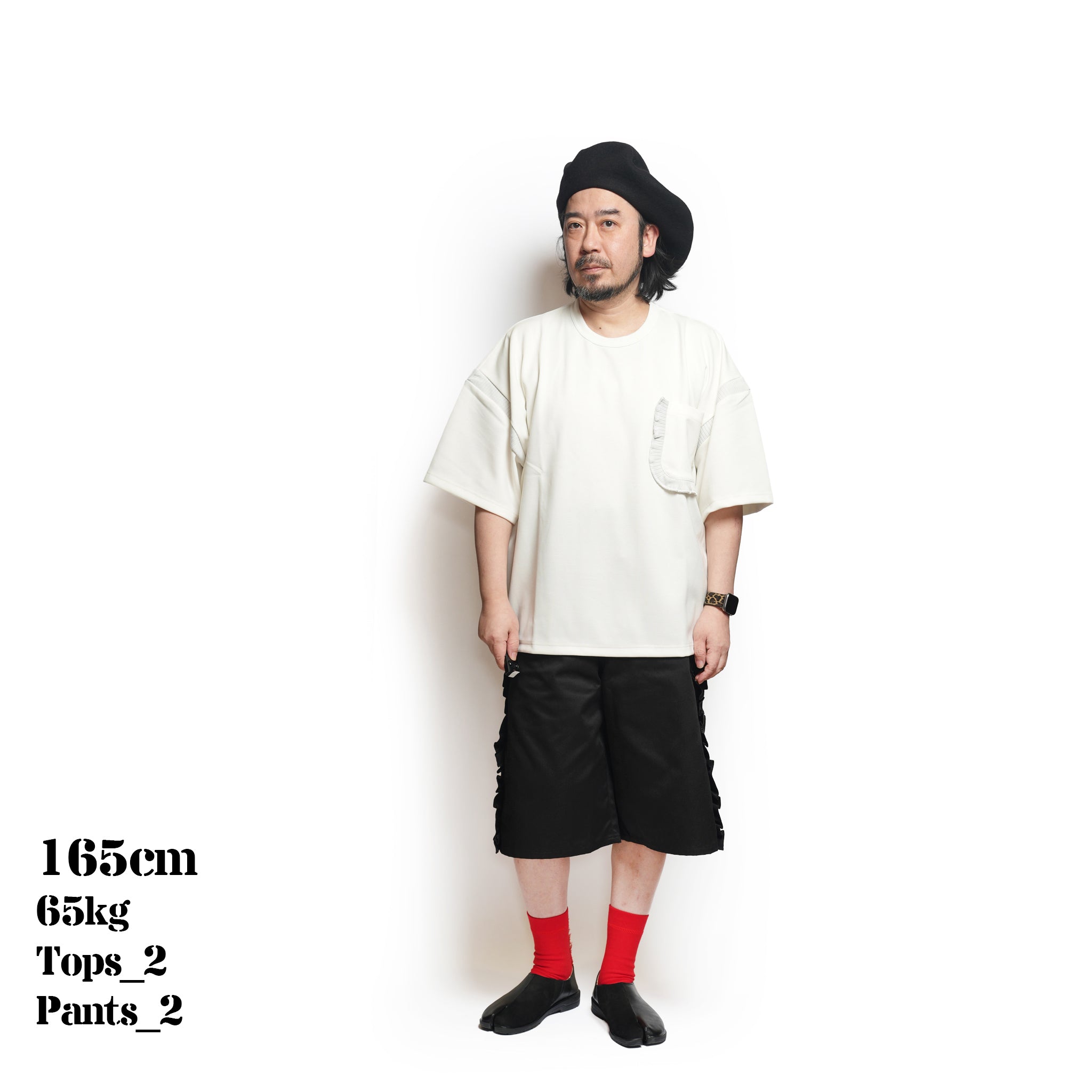 Frill Chino Shorts – Black | NICK GEAR