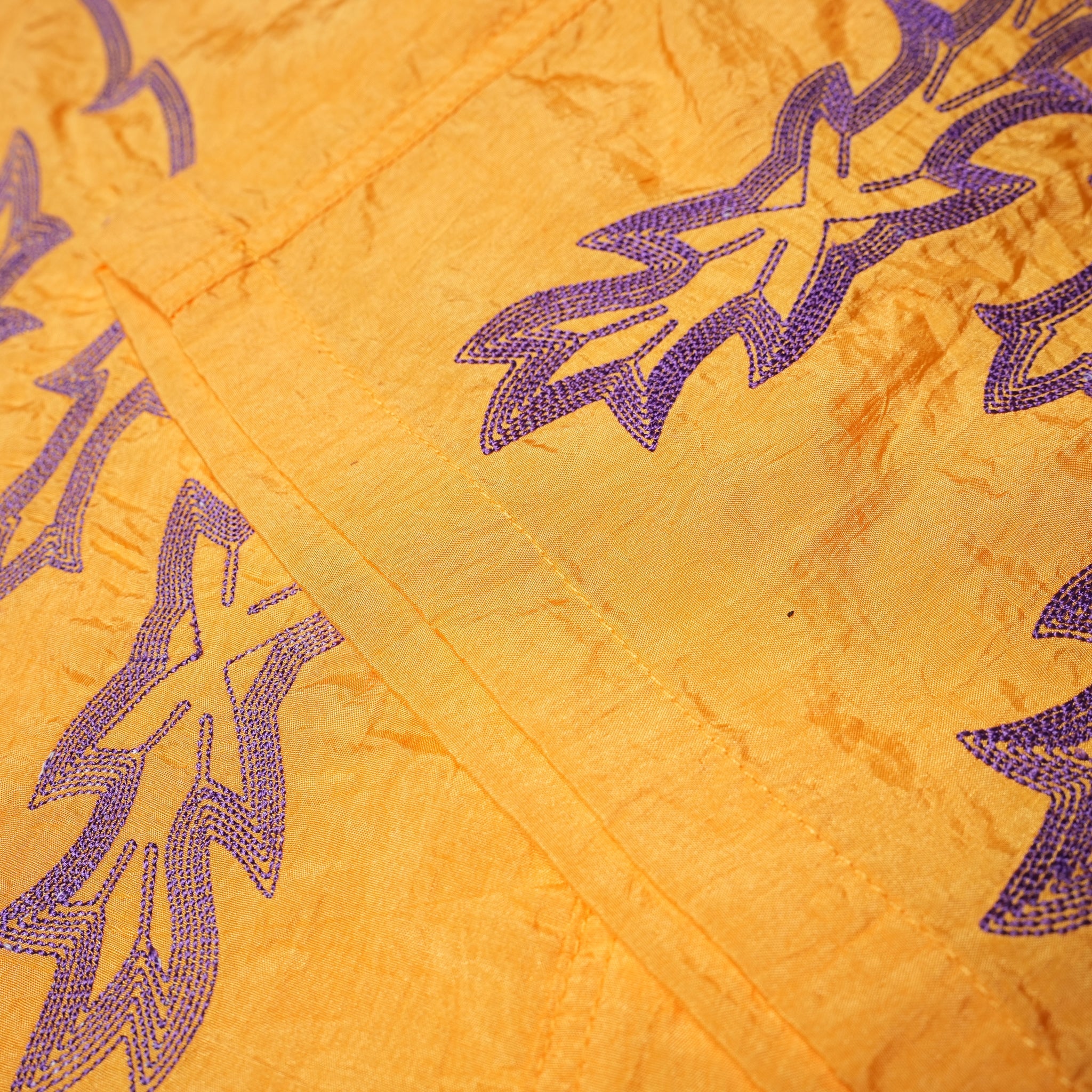 OK241-501_GOLD | Nylon Embroidery Pants | Color:Gold【OK_オーケー】