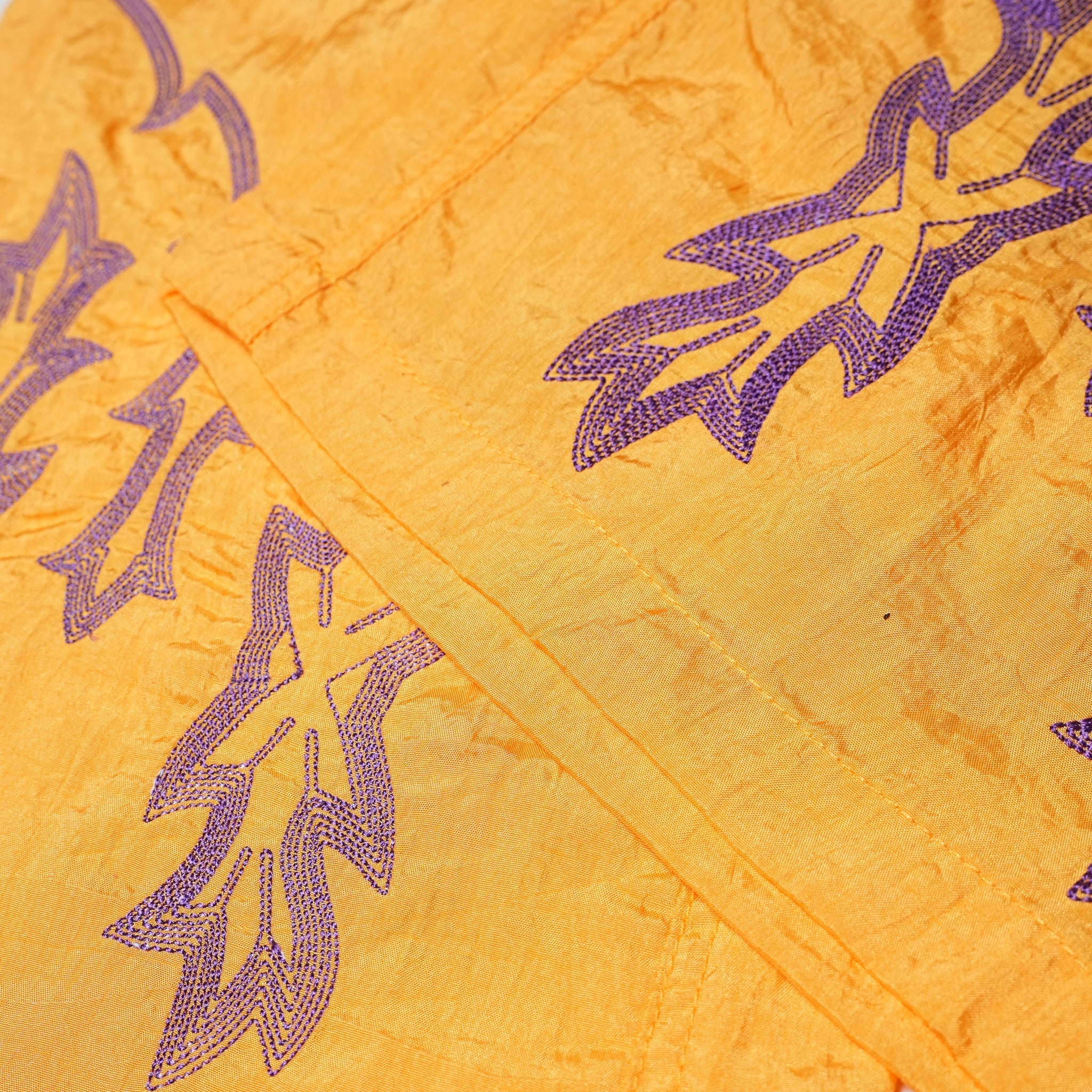 OK241-501_GOLD | Nylon Embroidery Pants | Color:Gold【OK_オーケー】