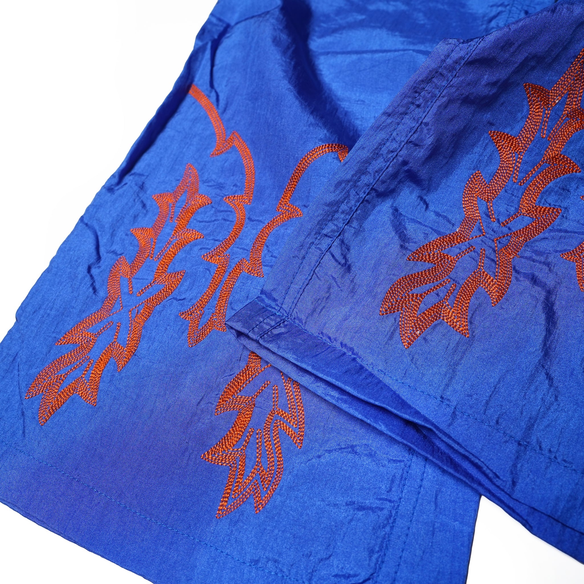 OK241-501_BLU | Nylon Embroidery Pants | Color:Blu【OK_オーケー】
