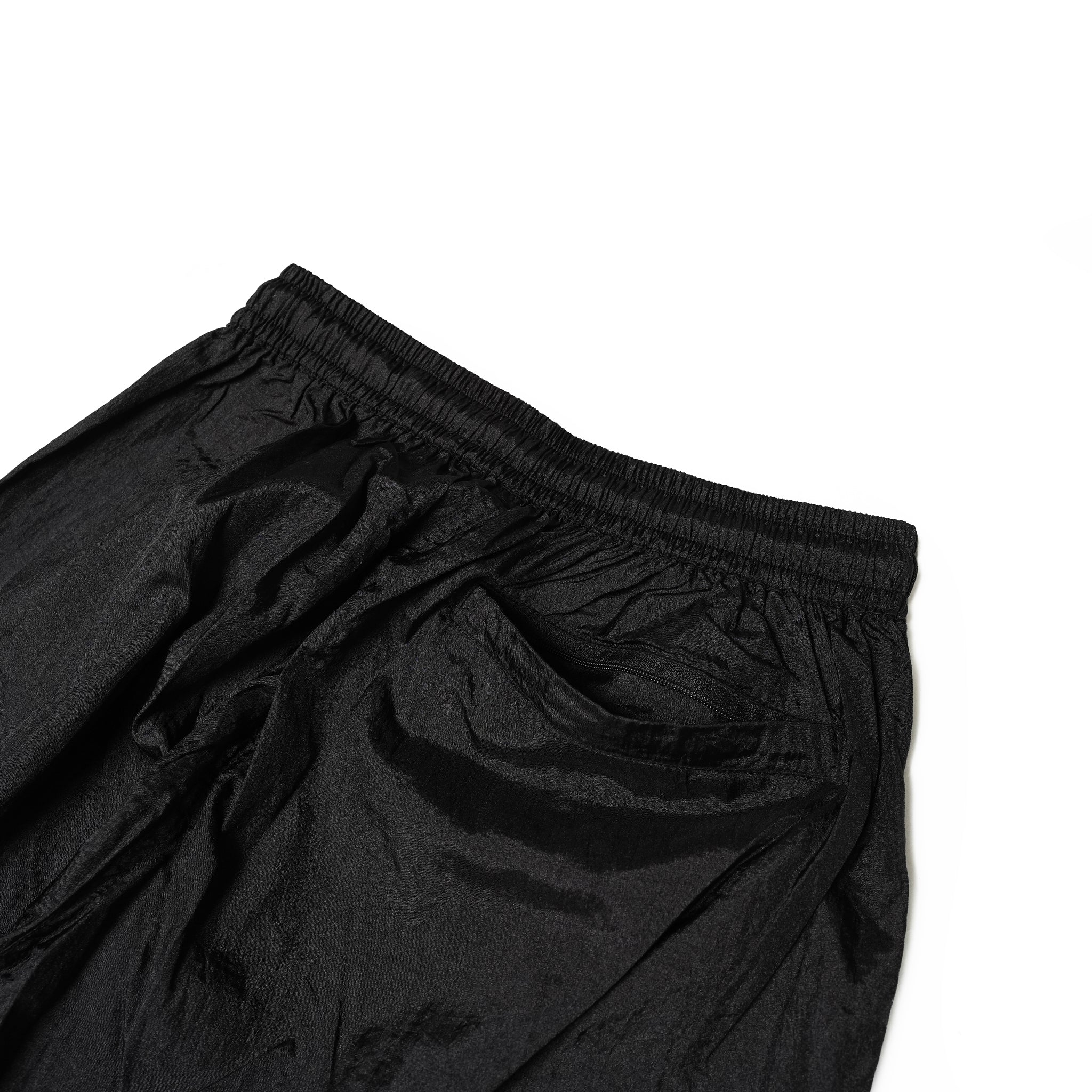 OK261-501 | Nylon Embroidery Pants – Black | OK