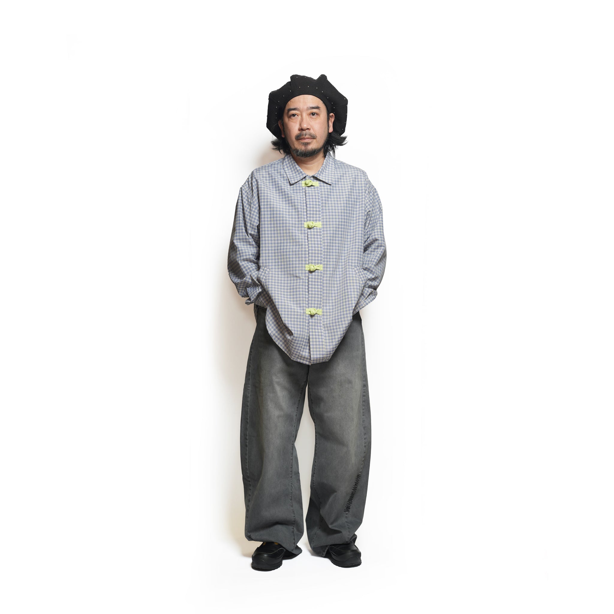 Curvy work pants – Washed Grey | PLATEAU STUDIO