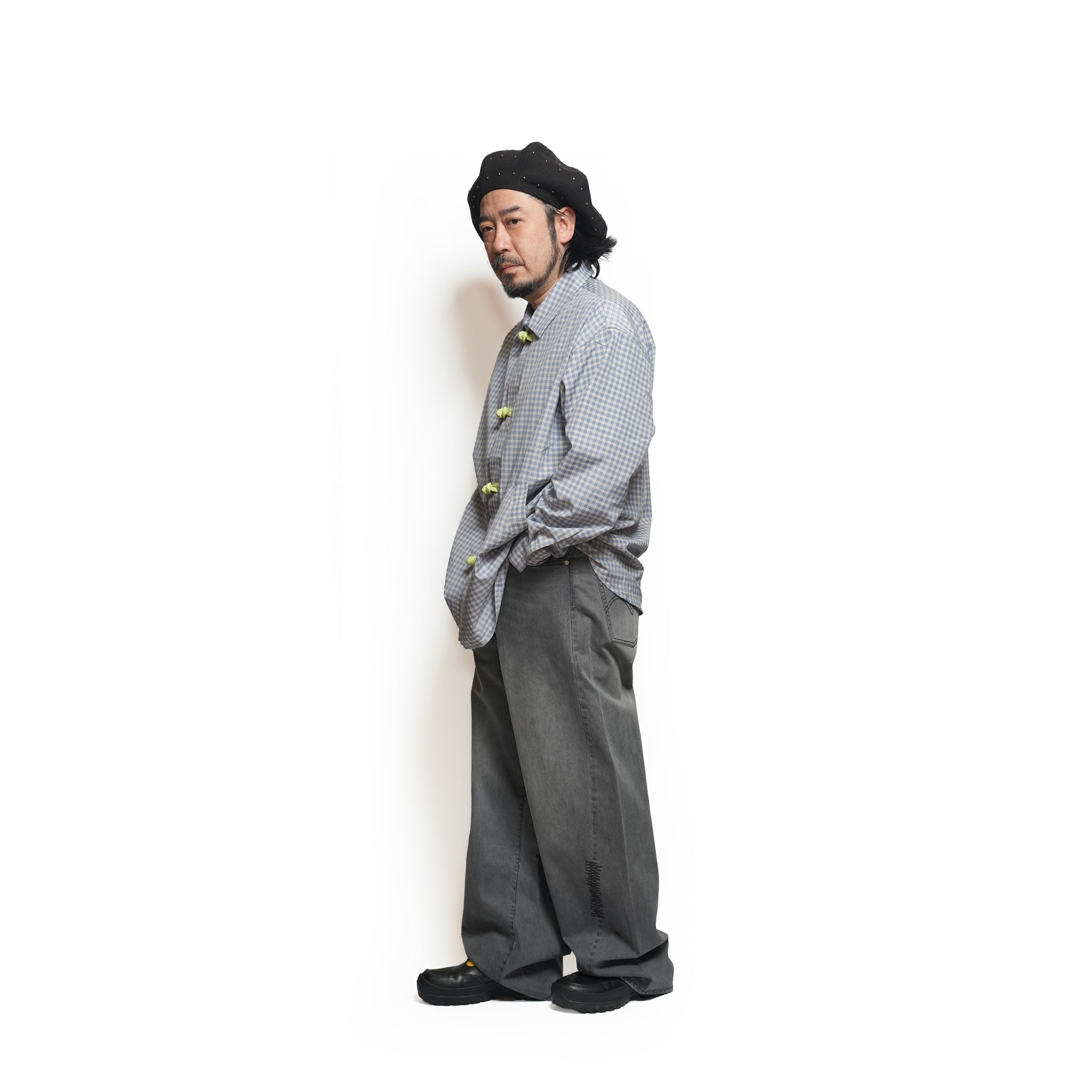 Curvy work pants – Washed Grey | PLATEAU STUDIO