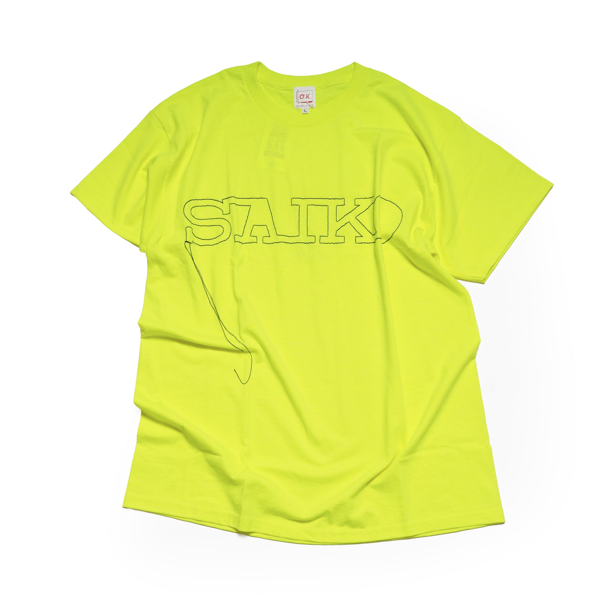 SAIKO STITCH S/S TEE – N/Yellow | OK【ネコポス選択可能】