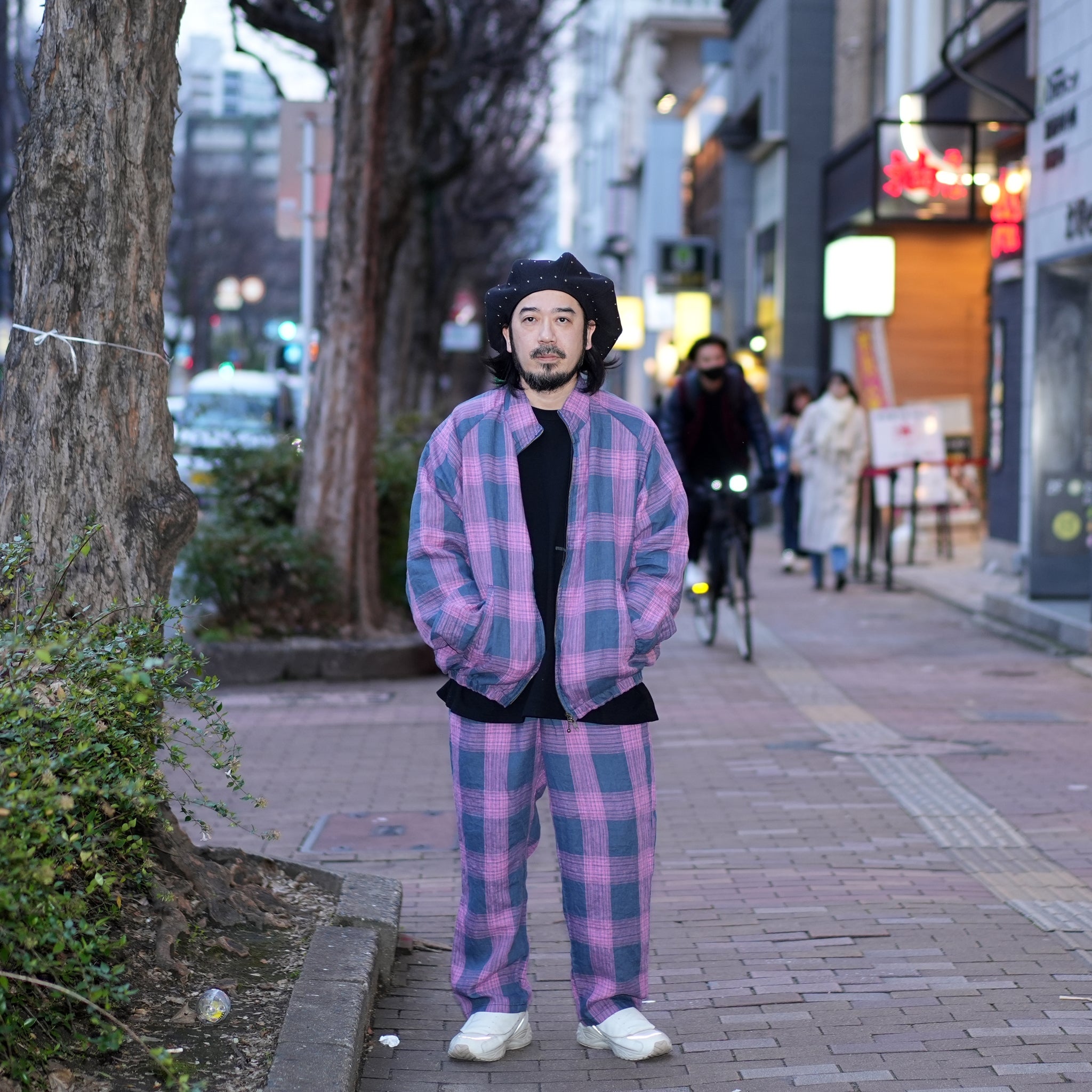 VOO-1172 | BIG CHECK EZ SLACKS | Color:Sax/Navy【VOO_ヴォー】