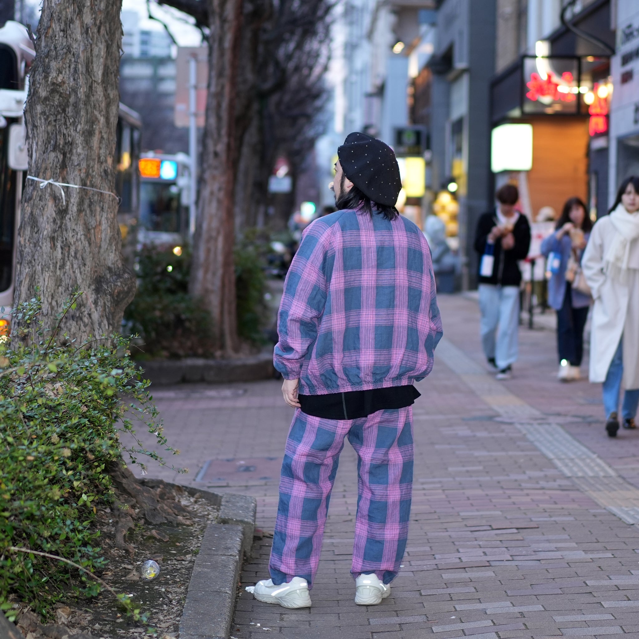 VOO-1172 | BIG CHECK EZ SLACKS | Color:Sax/Navy【VOO_ヴォー】