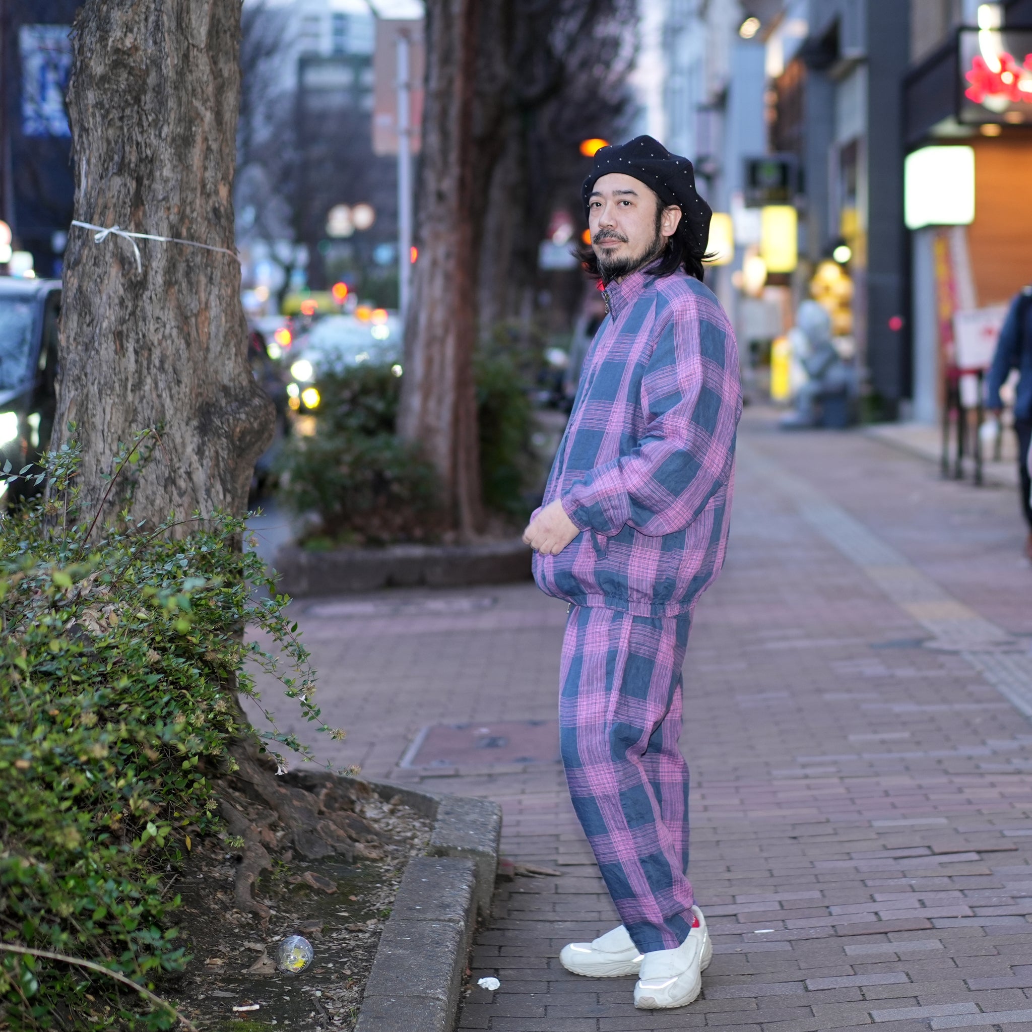VOO-1172 | BIG CHECK EZ SLACKS | Color:Sax/Navy【VOO_ヴォー】