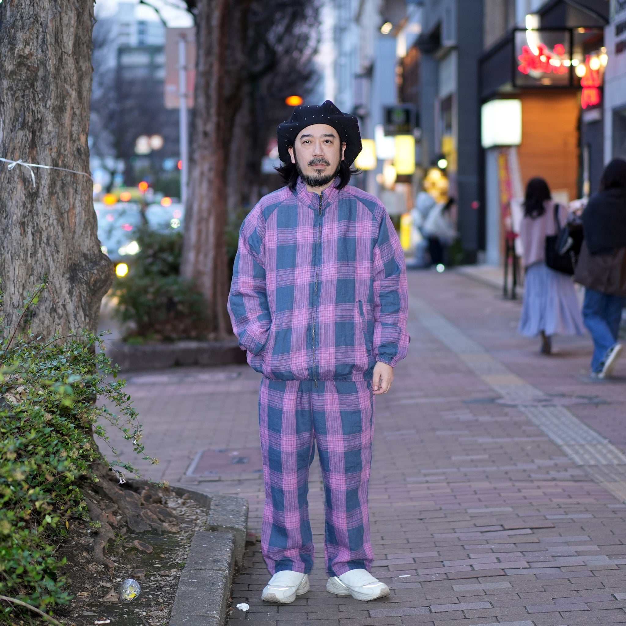 VOO-1172 | BIG CHECK EZ SLACKS | Color:Sax/Navy【VOO_ヴォー】
