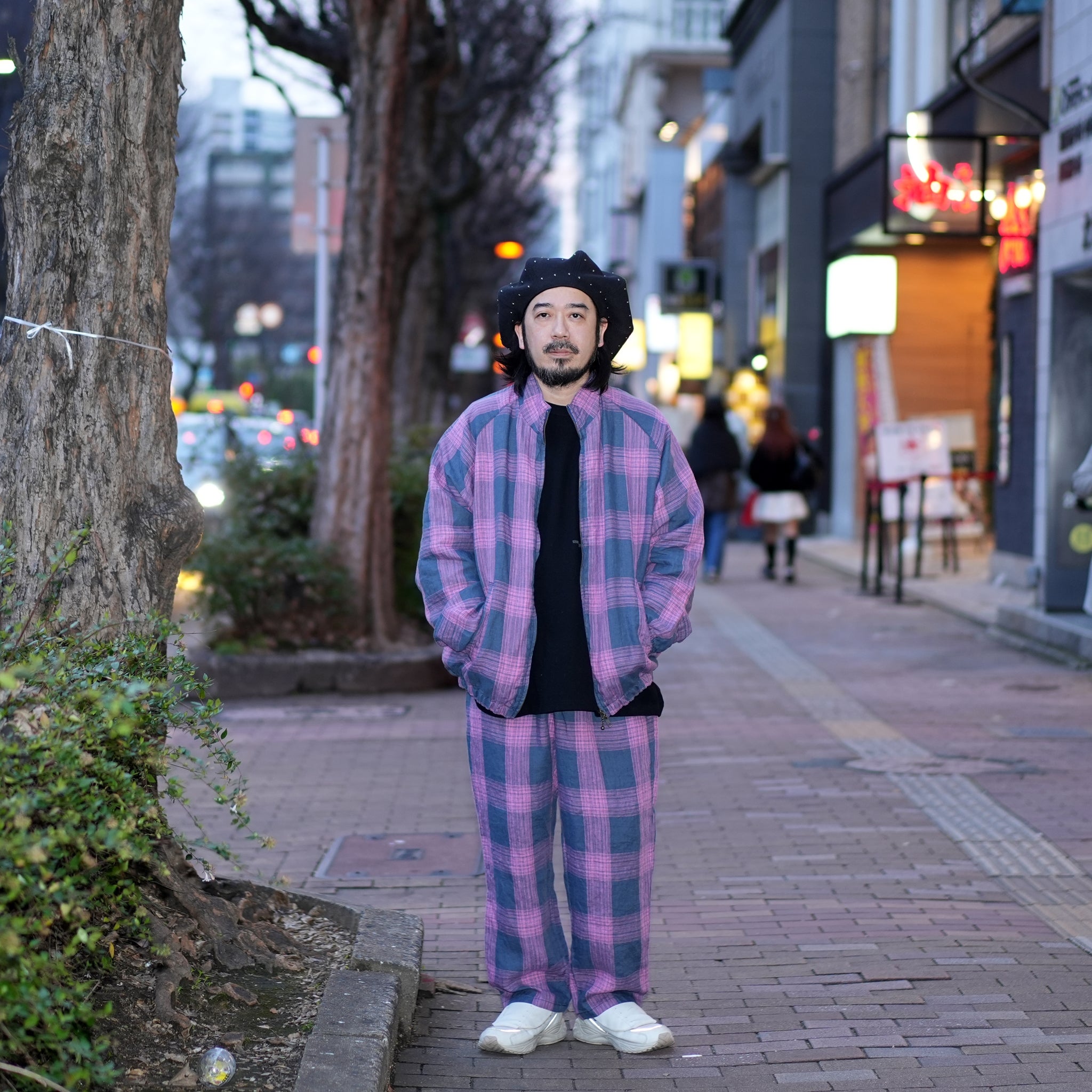 VOO-1172 | BIG CHECK EZ SLACKS | Color:Sax/Navy【VOO_ヴォー】