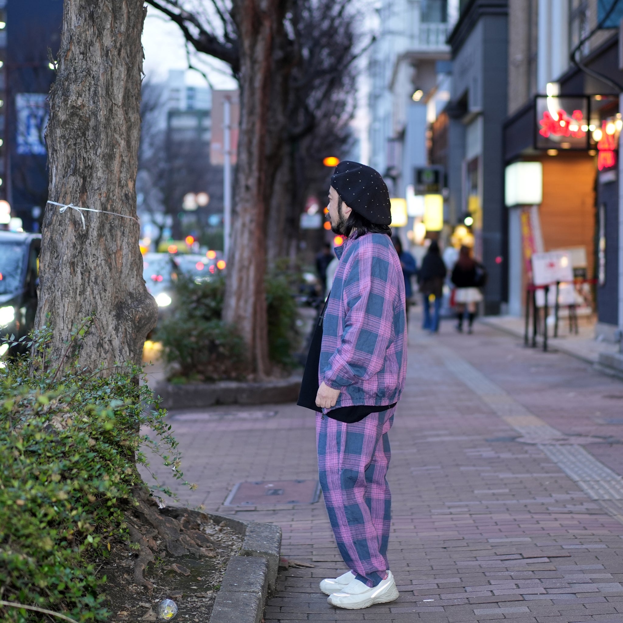 VOO-1172 | BIG CHECK EZ SLACKS | Color:Sax/Navy【VOO_ヴォー】