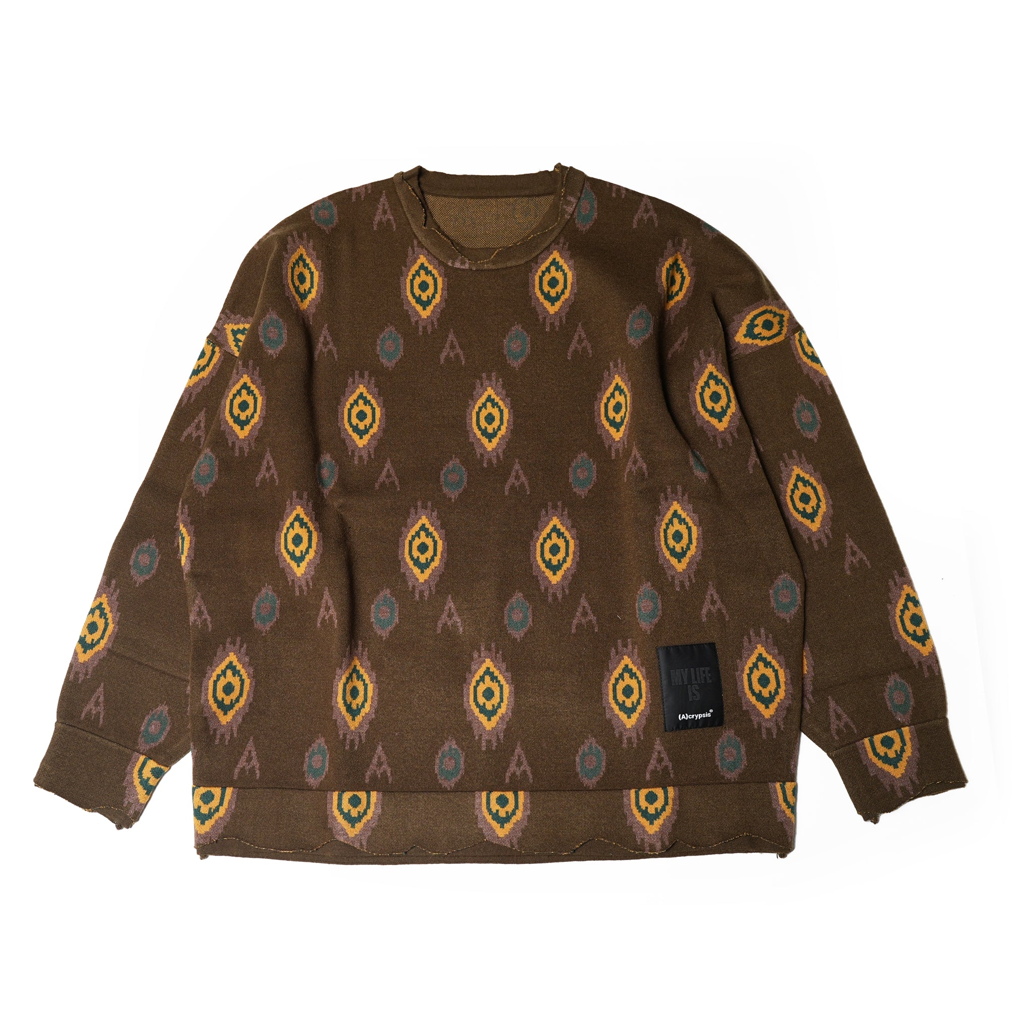 (A)crypsis® 2024 S/S 3D Disruptive Totem Knit Top / Dark Green | Size:Free【(A)CRYPSIS®】【SEIVSON_セイヴソン】【archive】