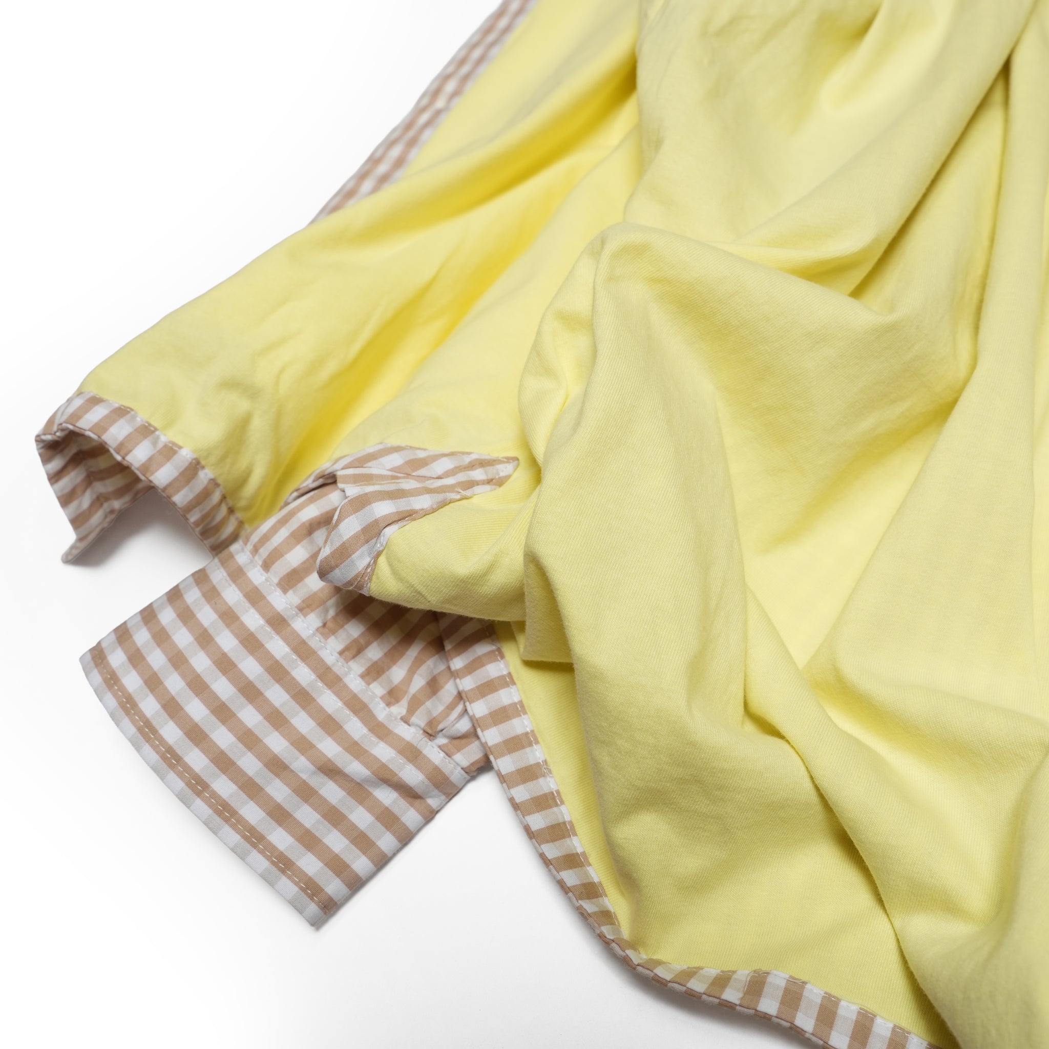 Gingham check B/D shirts with lining / Tim (Beige) | IMPRESTORE