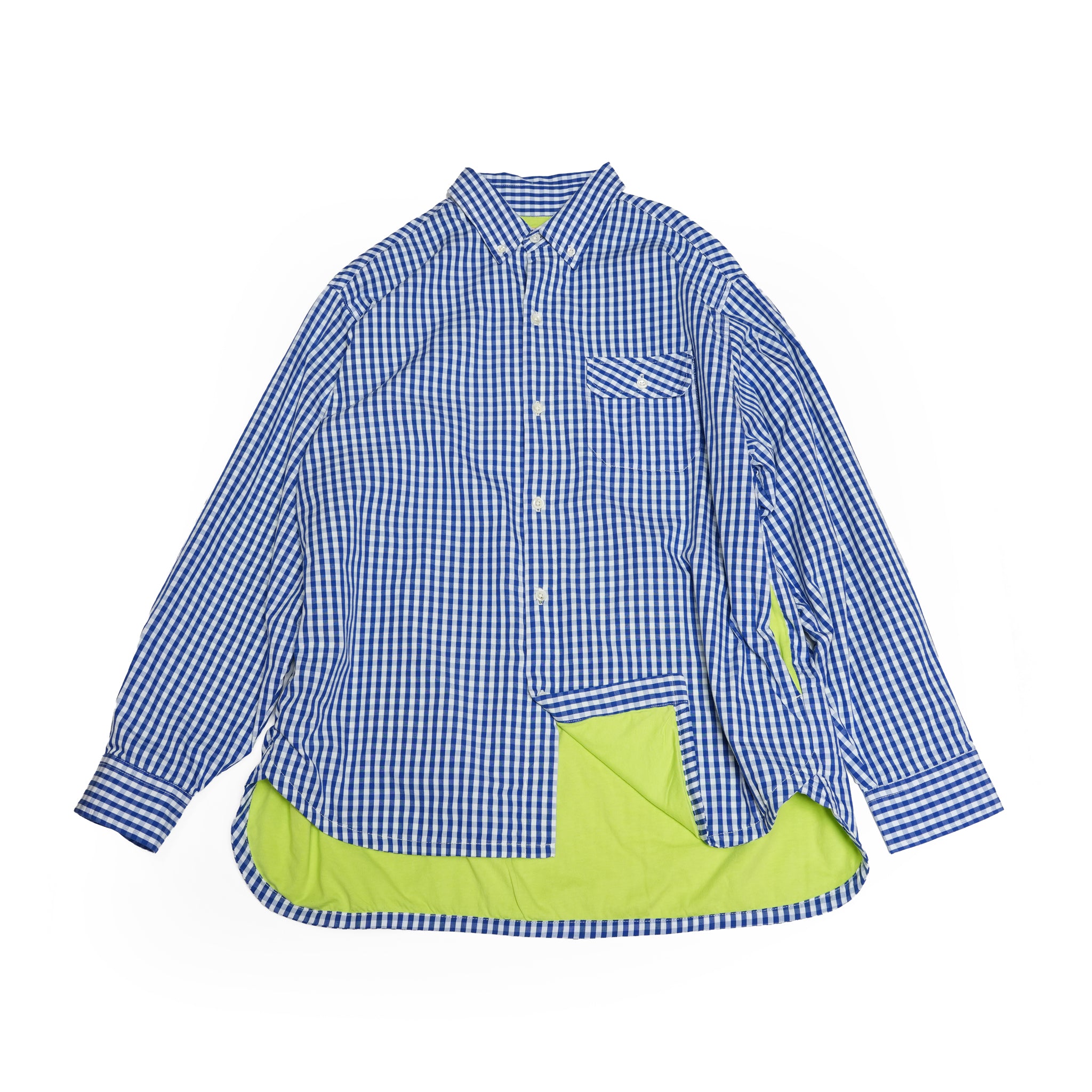 Tim_gingham check B/D shirts with lining | Color_Blue | No_CZ-ImSt-389_Blue【IMPRESTORE_インプレストア】