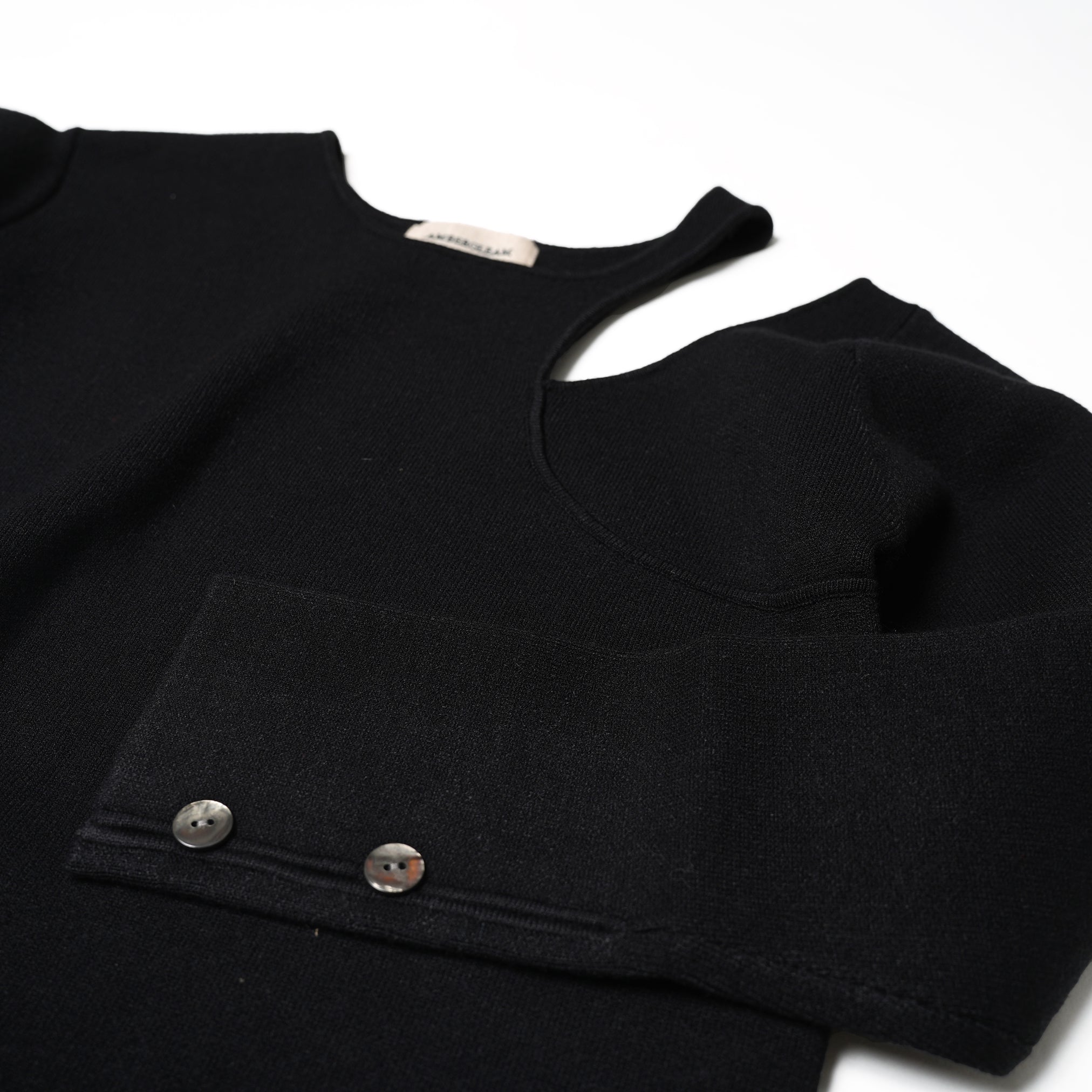 Art Knit Dress | Color:Black / Valencia Orange【AMBERGLEAM_アンバーグリーム】| 1149131218
