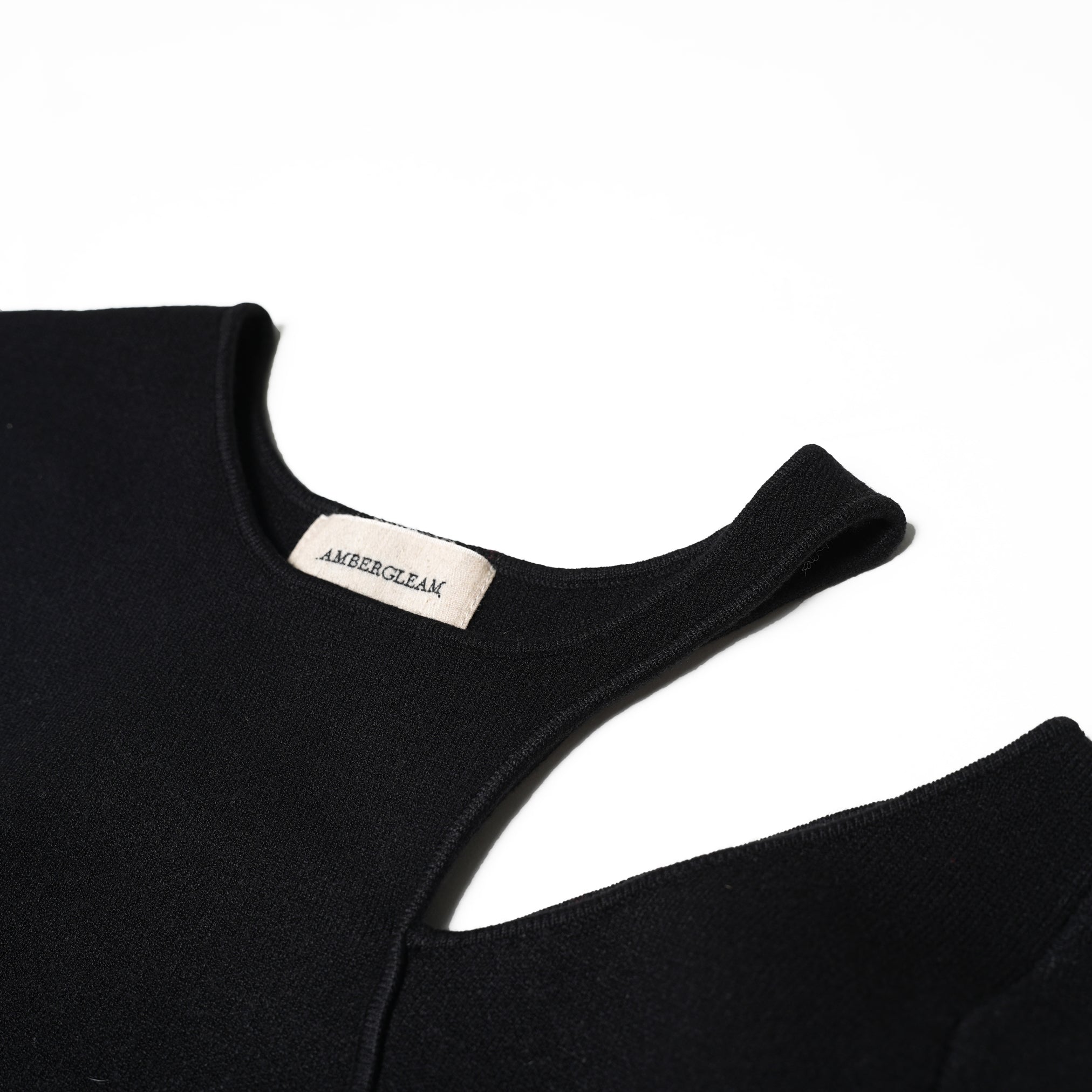 Art Knit Dress | Color:Black / Valencia Orange【AMBERGLEAM_アンバーグリーム】| 1149131218