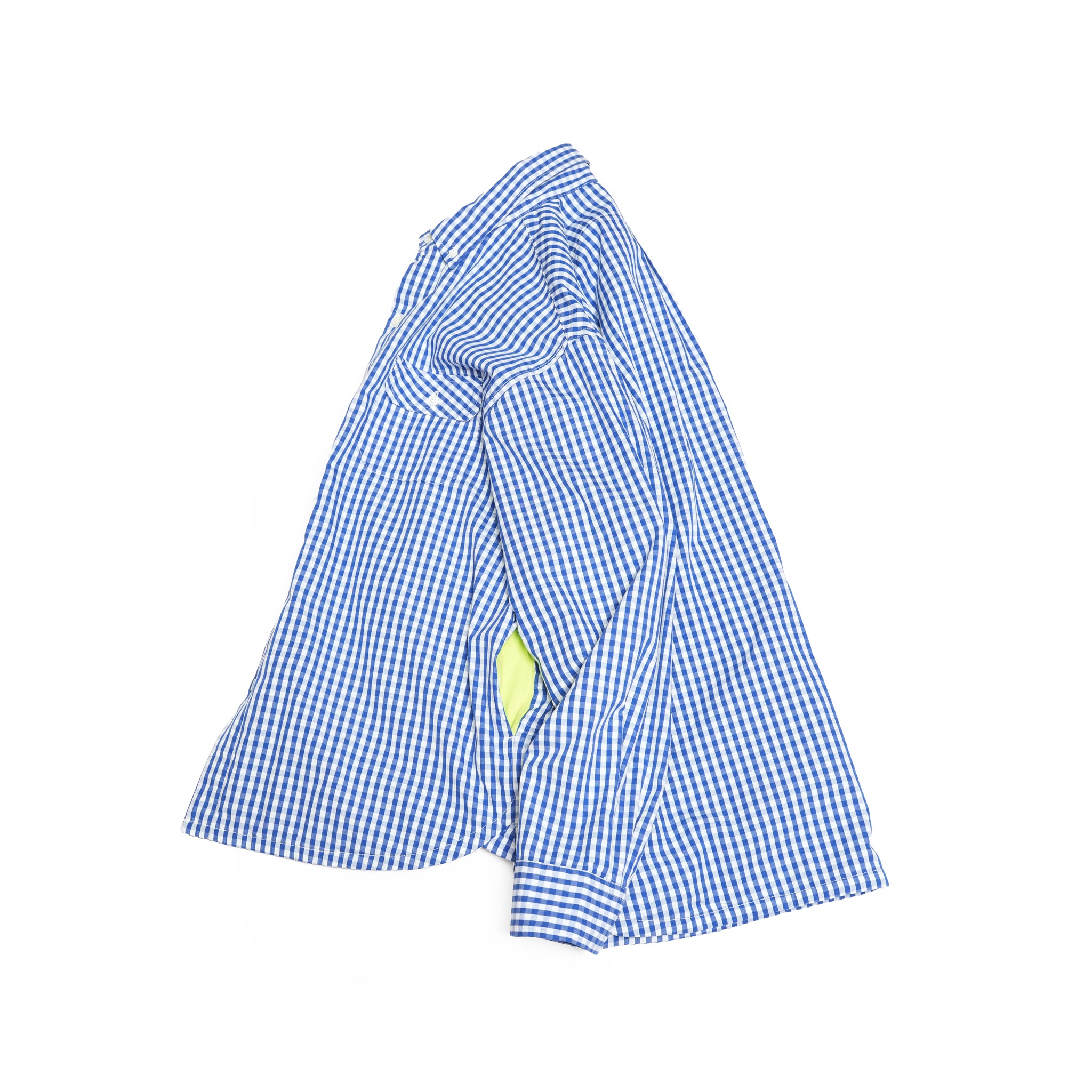 Gingham check B/D shirts with lining / Tim (Blue) | IMPRESTORE
