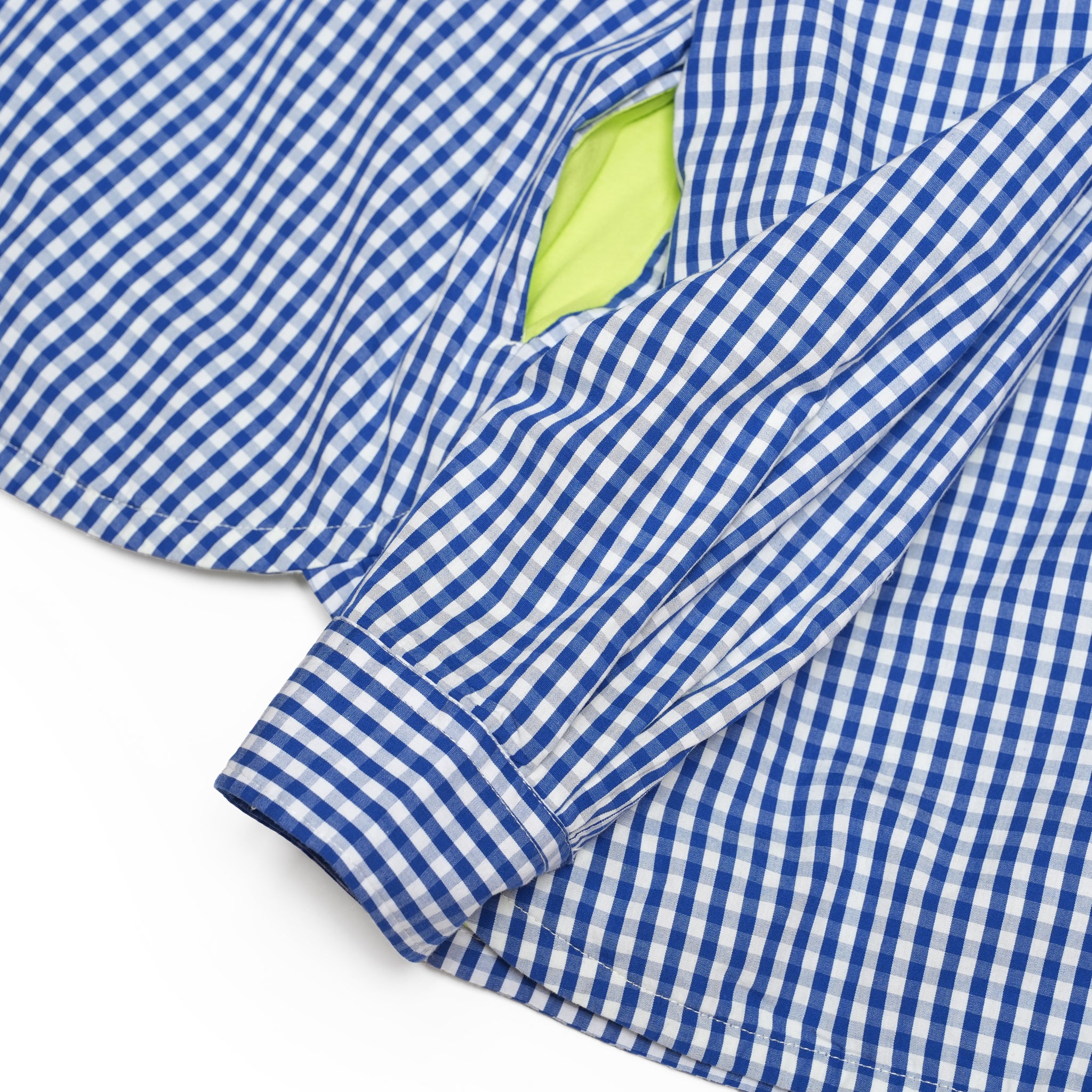 Gingham check B/D shirts with lining / Tim (Blue) | IMPRESTORE