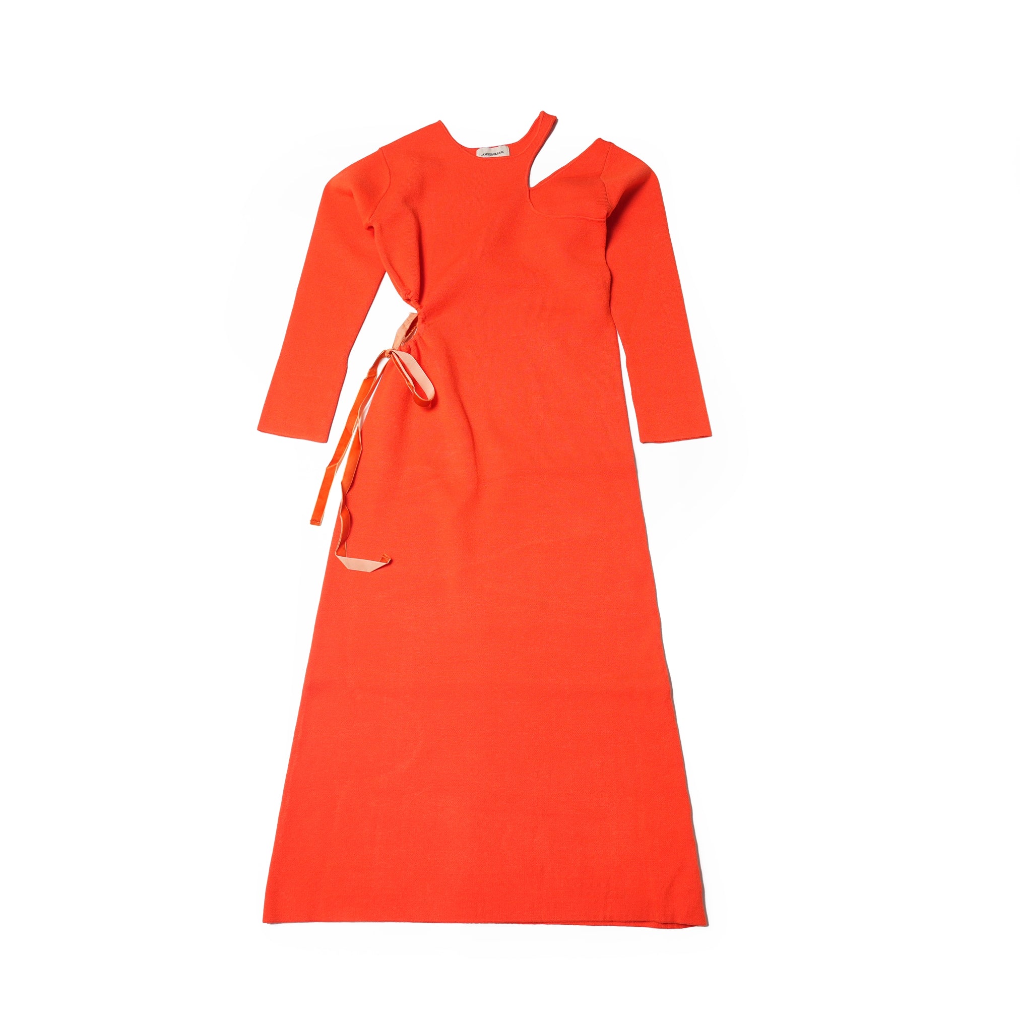 Art Knit Dress | Color:Black / Valencia Orange【AMBERGLEAM_アンバーグリーム】| 1149131218