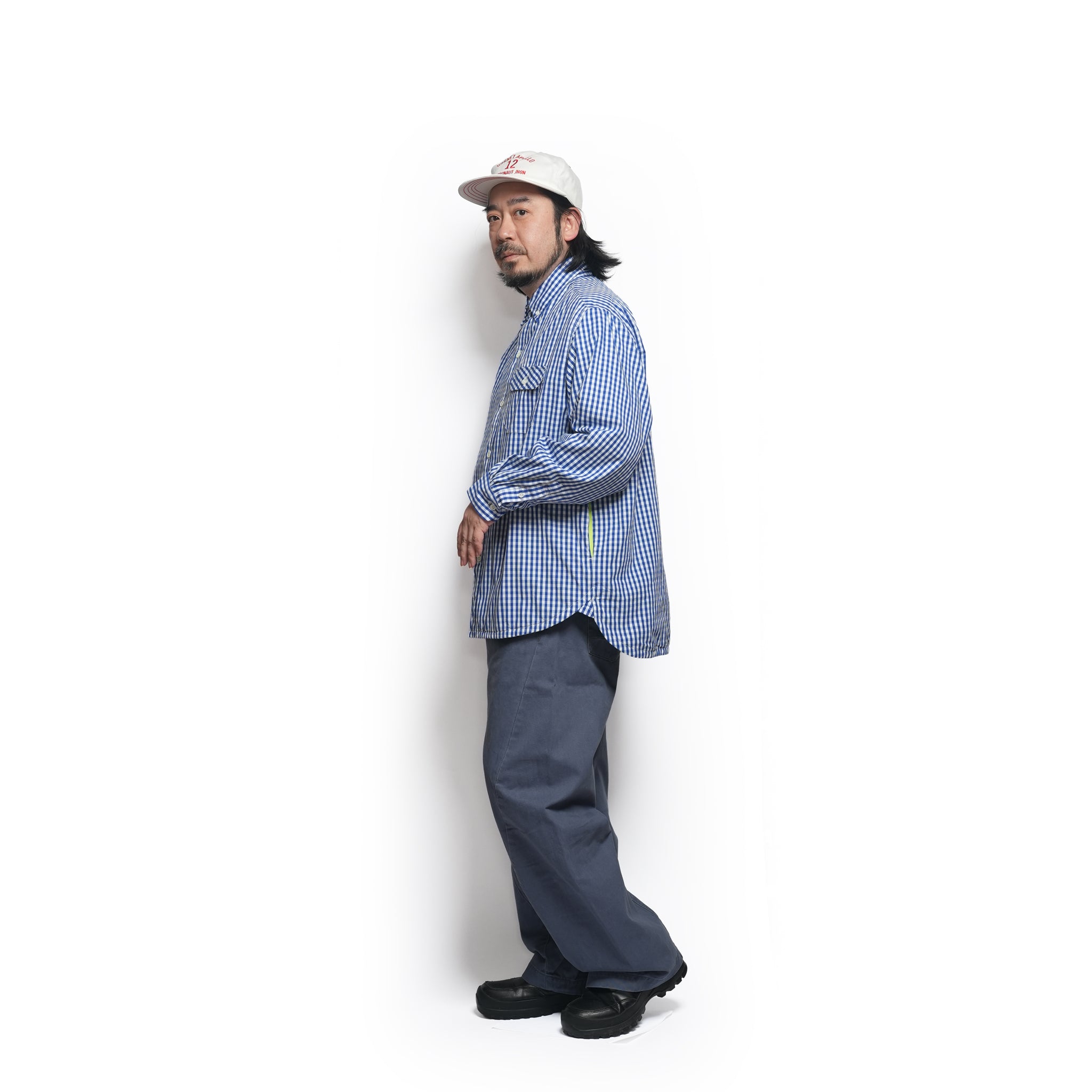 Tim_gingham check B/D shirts with lining | Color_Blue | No_CZ-ImSt-389_Blue【IMPRESTORE_インプレストア】