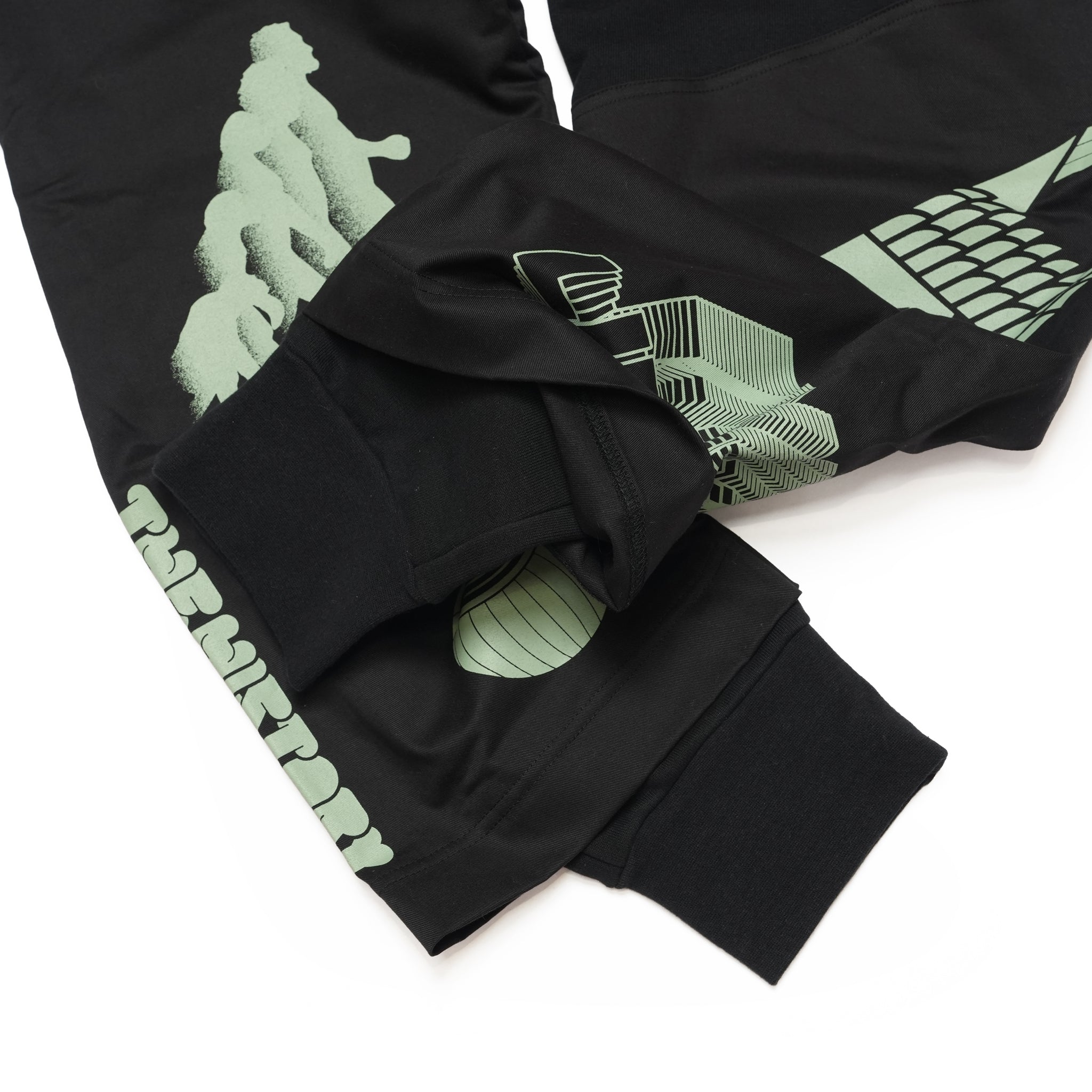 Print Sweat Pants – Black | FU-AH