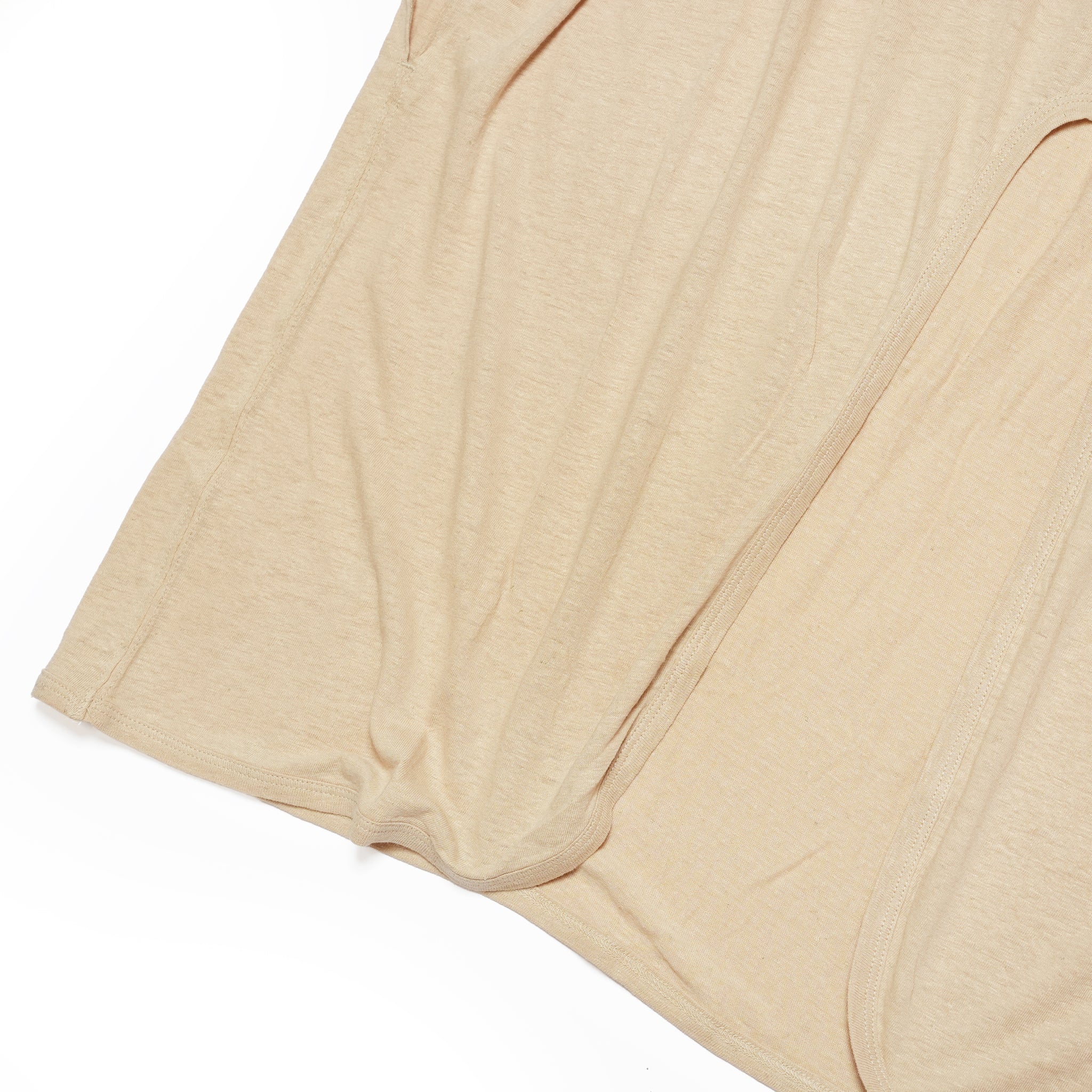 Linen Jersey Inner Layered Front Slit Tank Top <#ivory> | 〼〼 MASU MASU