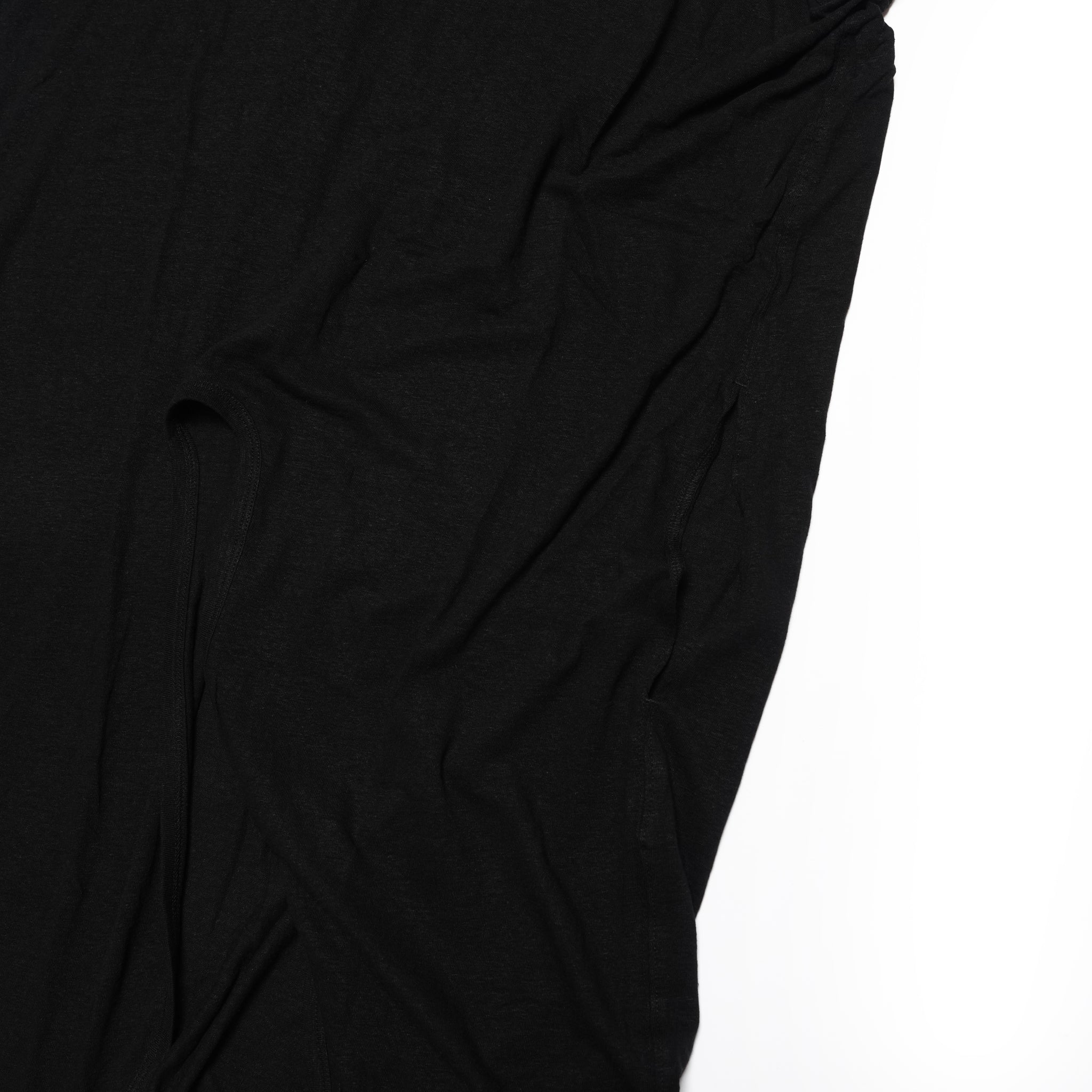 Linen Jersey Inner Layered Front Slit Tank Top <#black> | 〼〼 MASU MASU