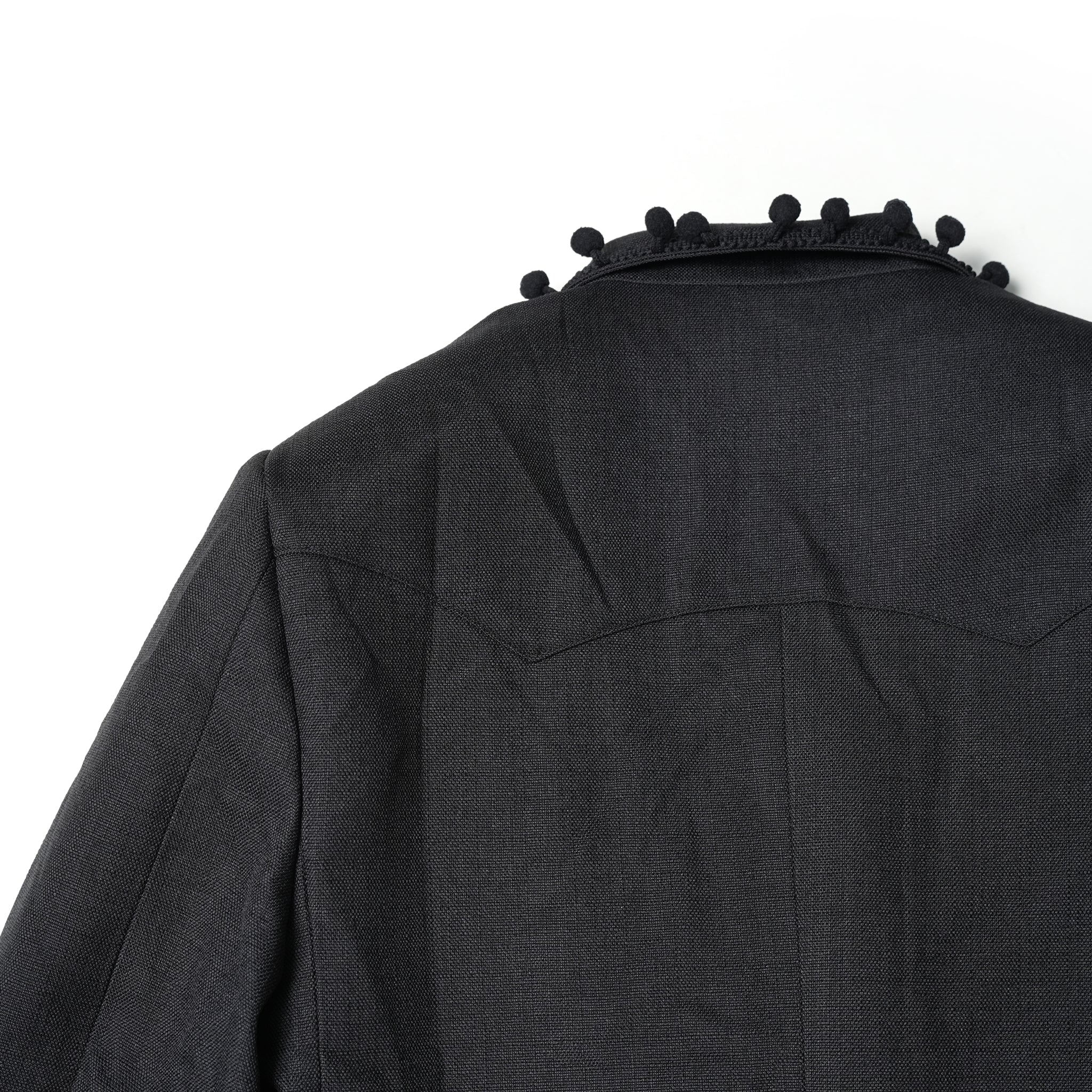 28SM00JKM023BLK | Cory Pom Pom Blazer – Black | SISTER JANE