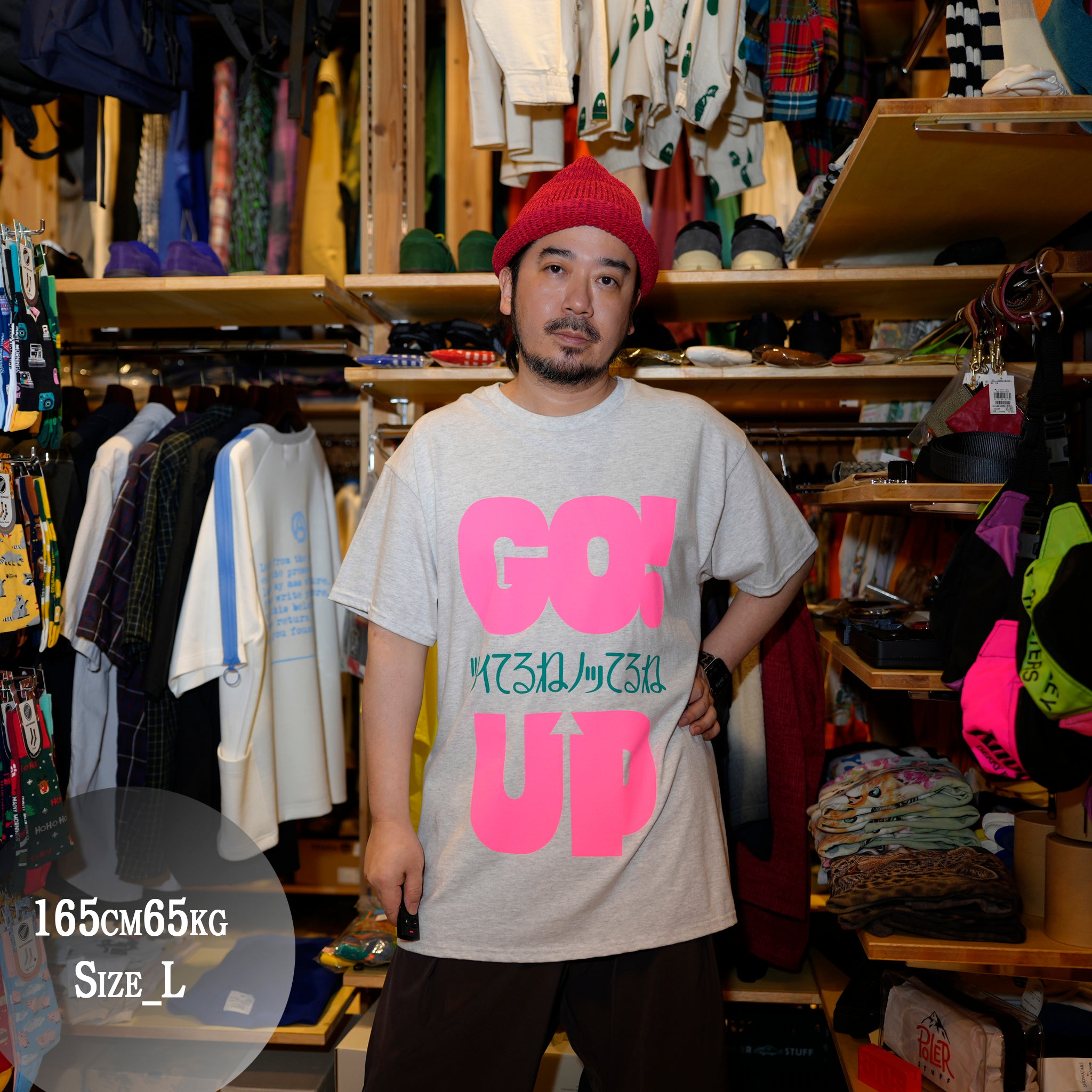 OK-prt-029 | Go Up Tee | Color:Gray/N Yellow【OK_オーケー】【ネコポス選択可能】【archive】