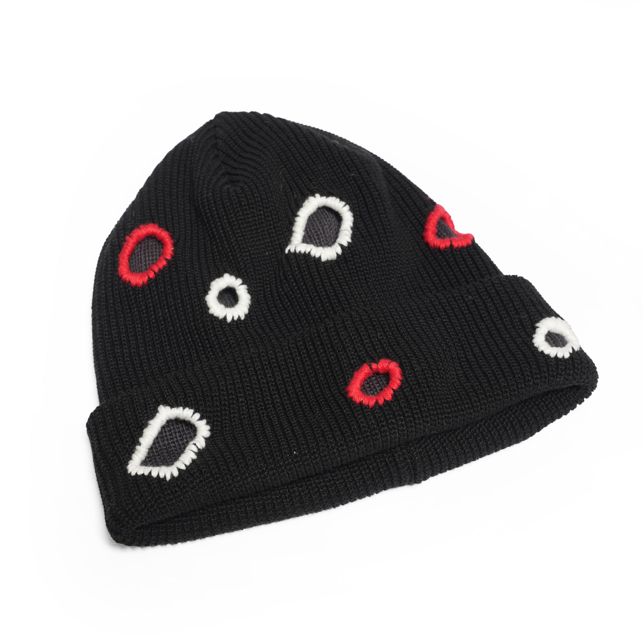 Color Hole Knit Cap | Color_Black | No_IA-26-138_Black【INDIETRO ASSOCIATION_インディエトロアソシエーション】