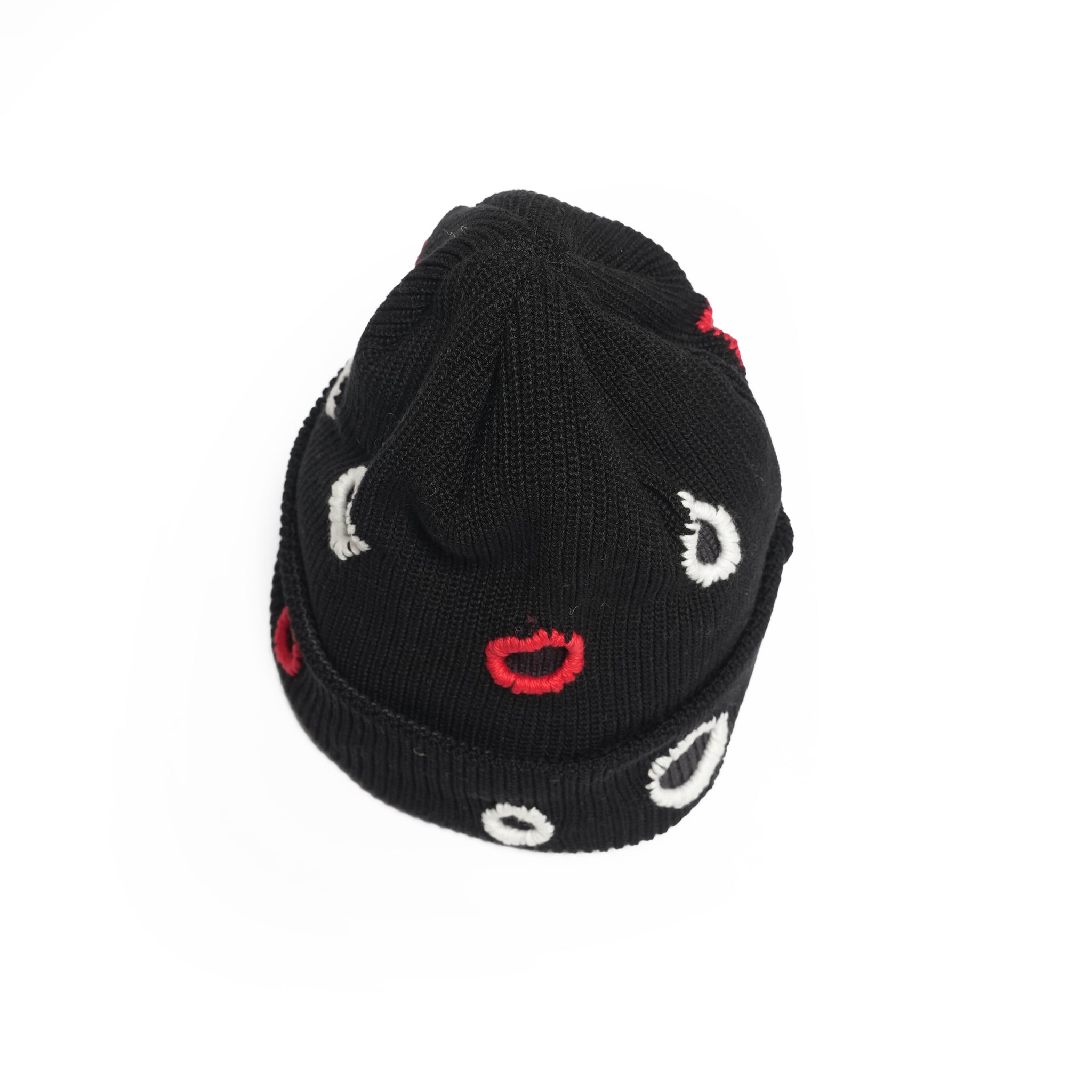 Color Hole Knit Cap | Color_Black | No_IA-26-138_Black【INDIETRO ASSOCIATION_インディエトロアソシエーション】