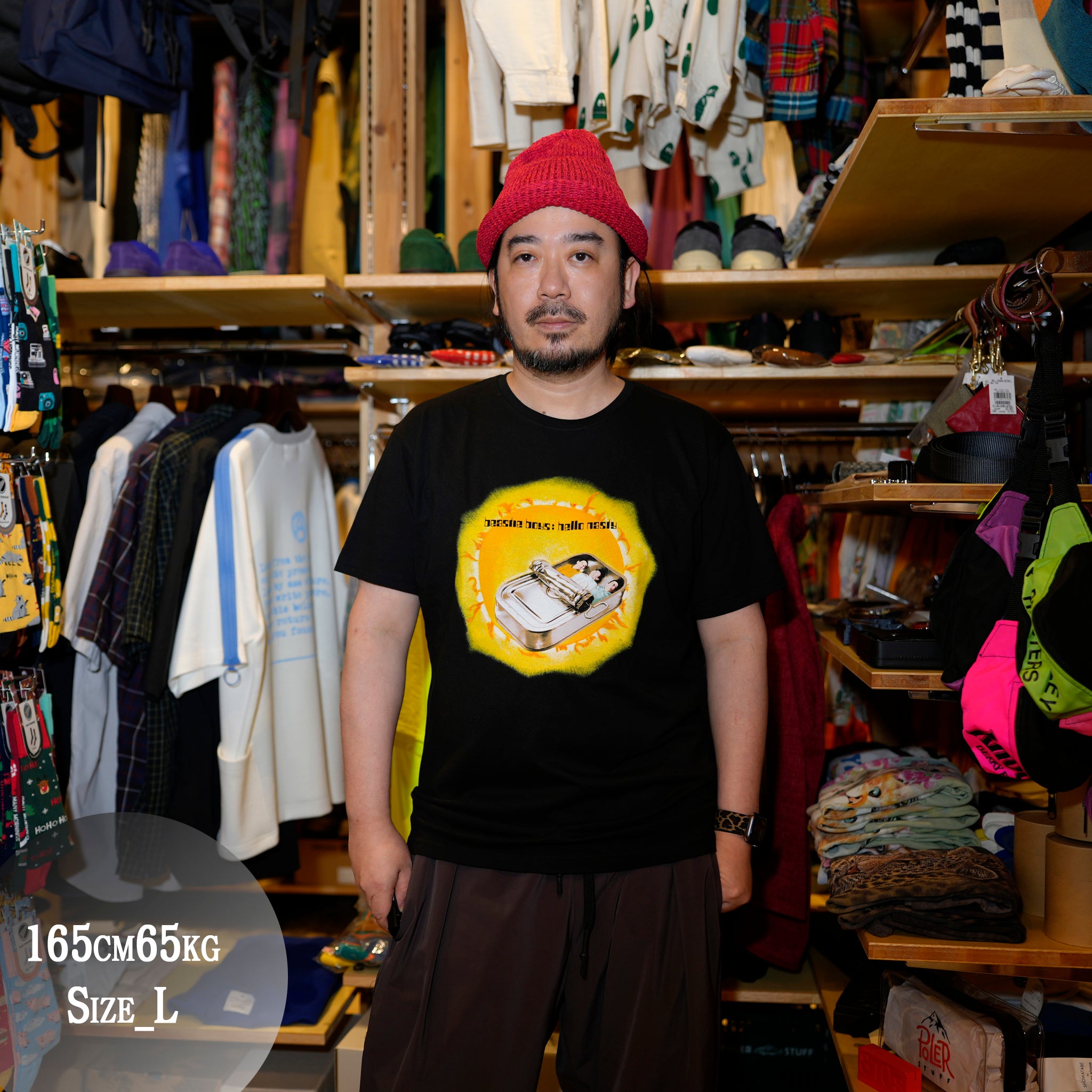 BEASTTS01MB | Artist:BeastieBoys | Hello Nasty | Color:Black | Size:L/1XL【ROCK OFF】【ネコポス選択可能】