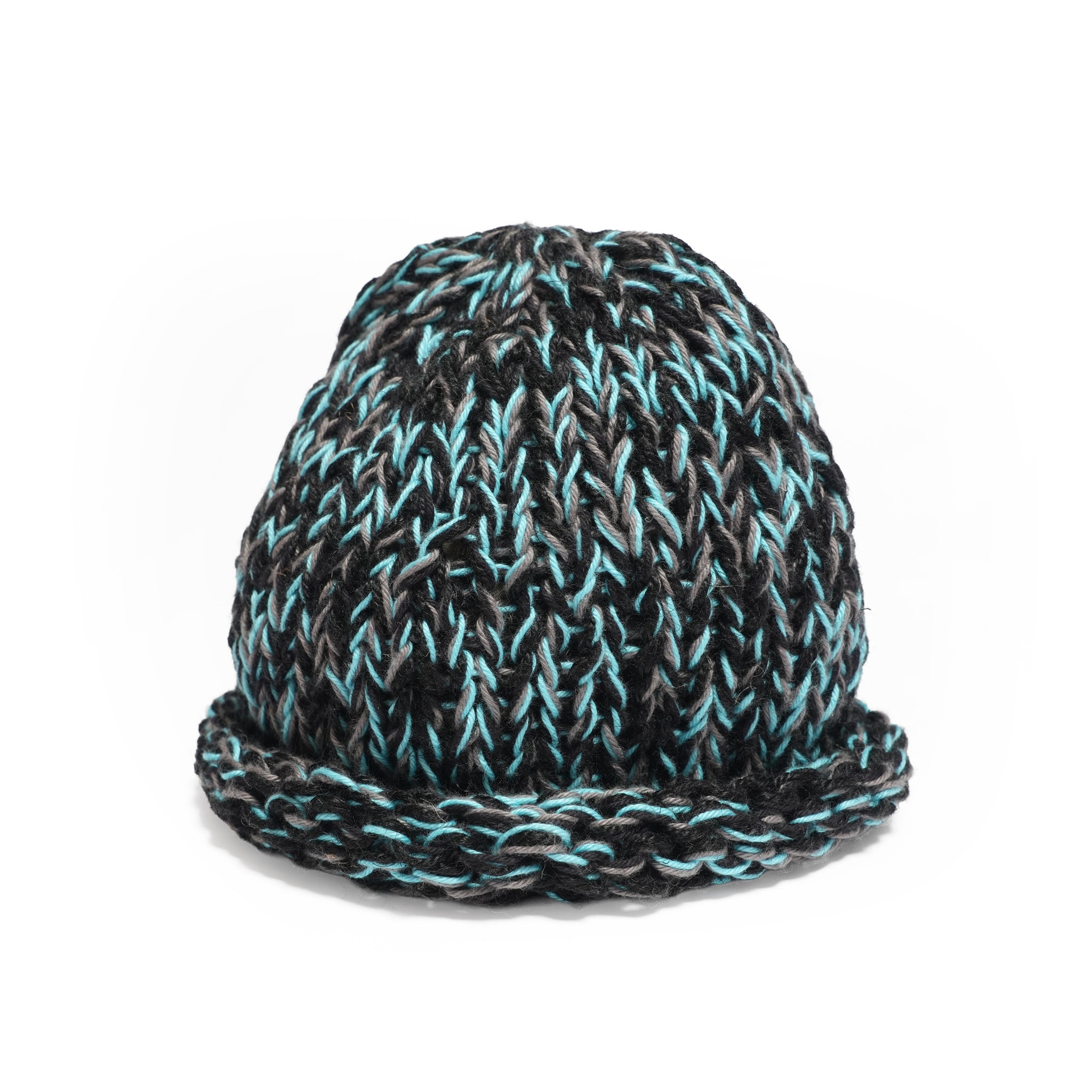 Roll Knit Cap | Color_Black | No_IA-26-139_Black【INDIETRO ASSOCIATION_インディエトロアソシエーション】