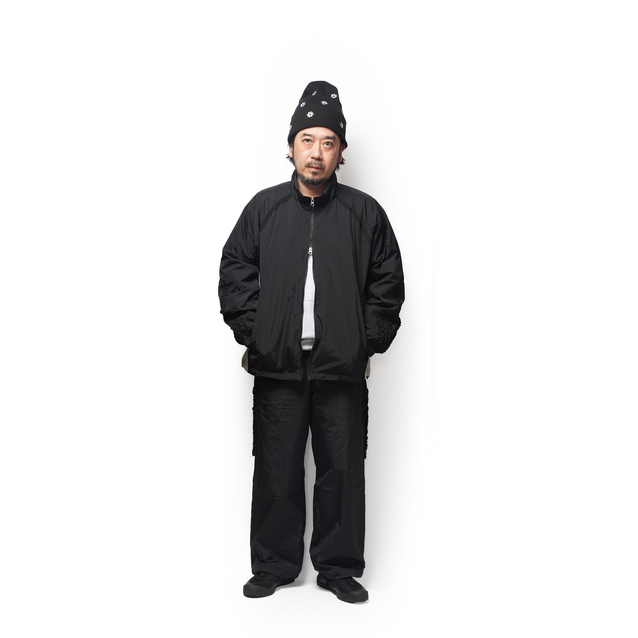 Nylon Ruffle Jacket – Black | NICK GEAR | 入荷予定アイテム