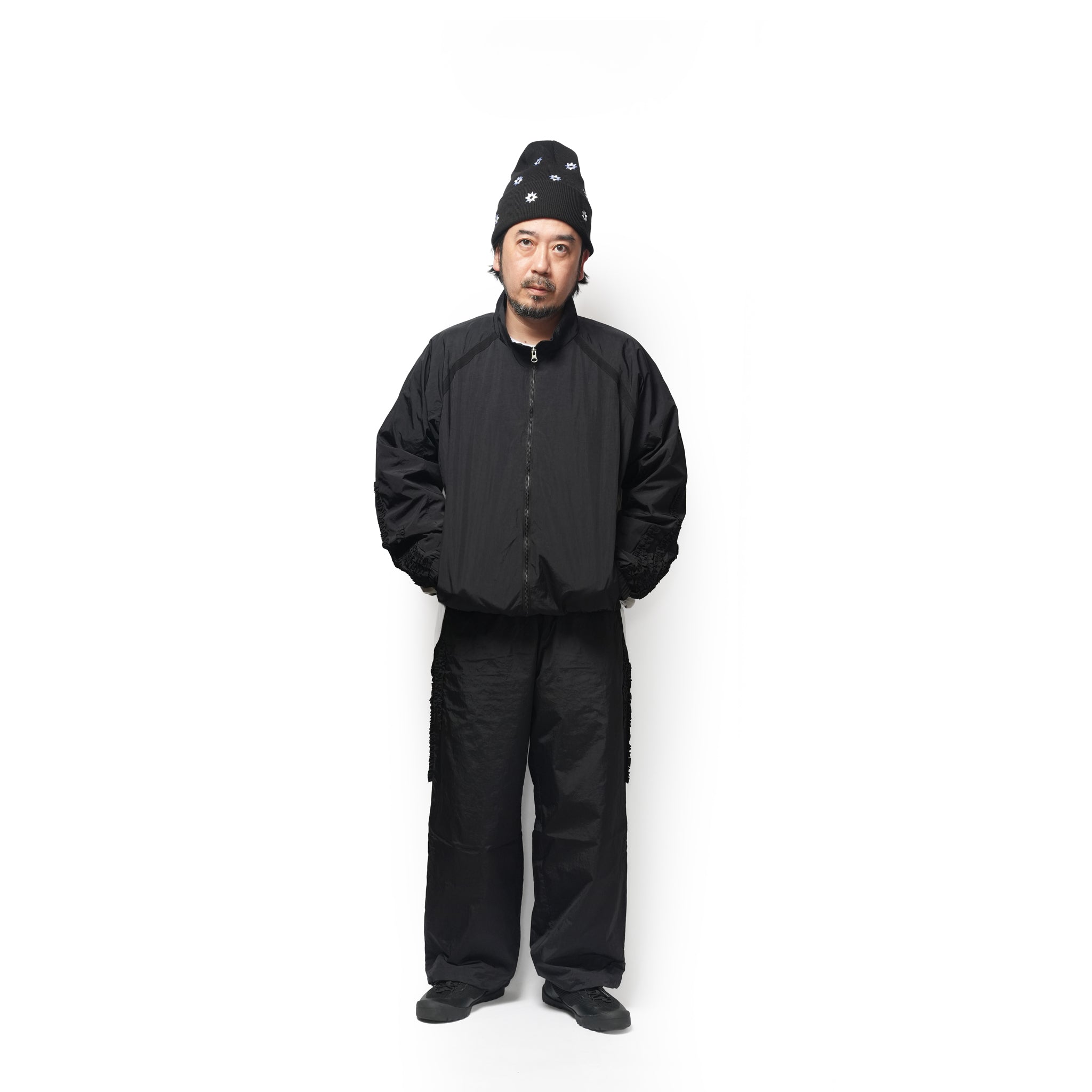 Nylon Ruffle Jacket – Black | NICK GEAR | 入荷予定アイテム