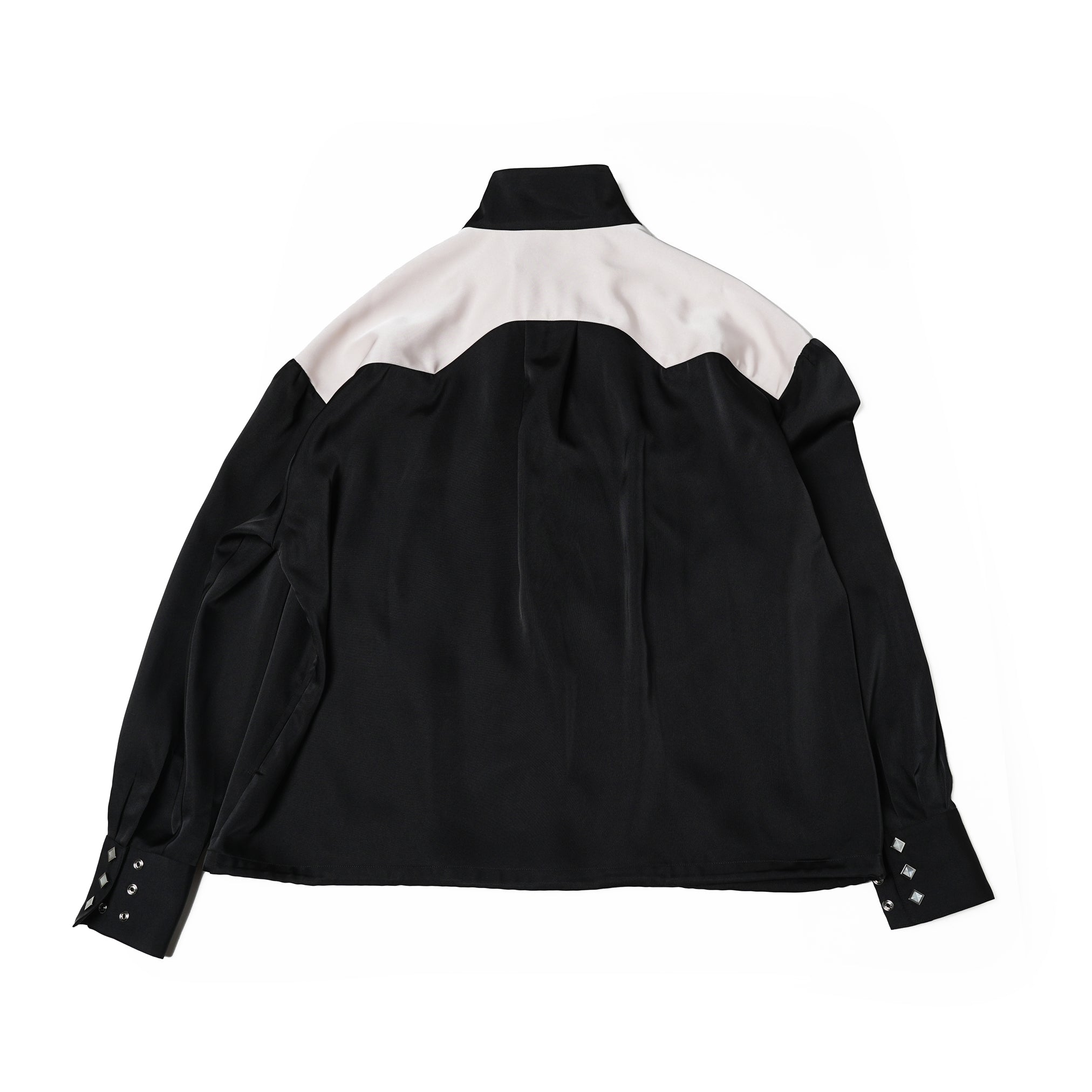 Embroidered Satin Blouson 刺繍サテンブルゾン – Black / Honey | Size:Short / Medium | AMBERGLEAM