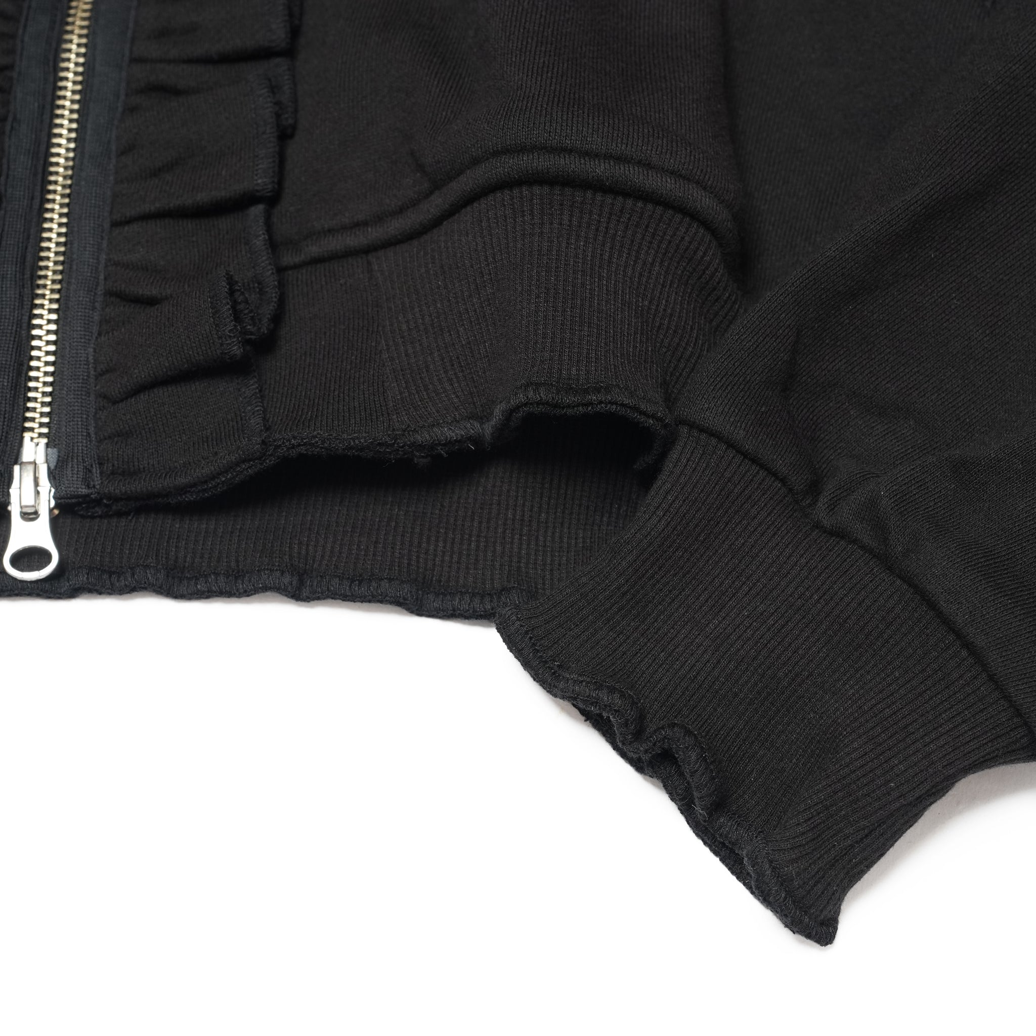 Frill Zip up sweat – Black | NICK GEAR | 入荷予定アイテム