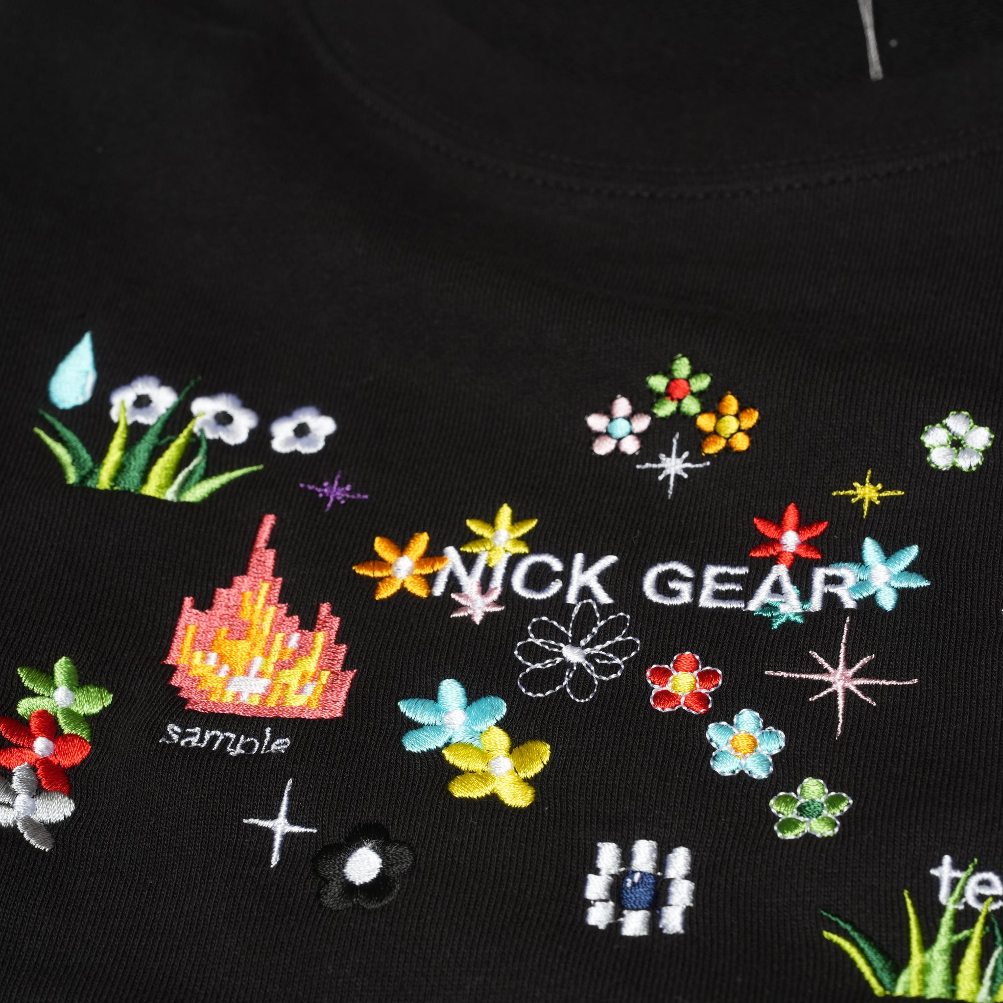 Sample embroidery sweat – Black | NICK GEAR | 入荷予定アイテム