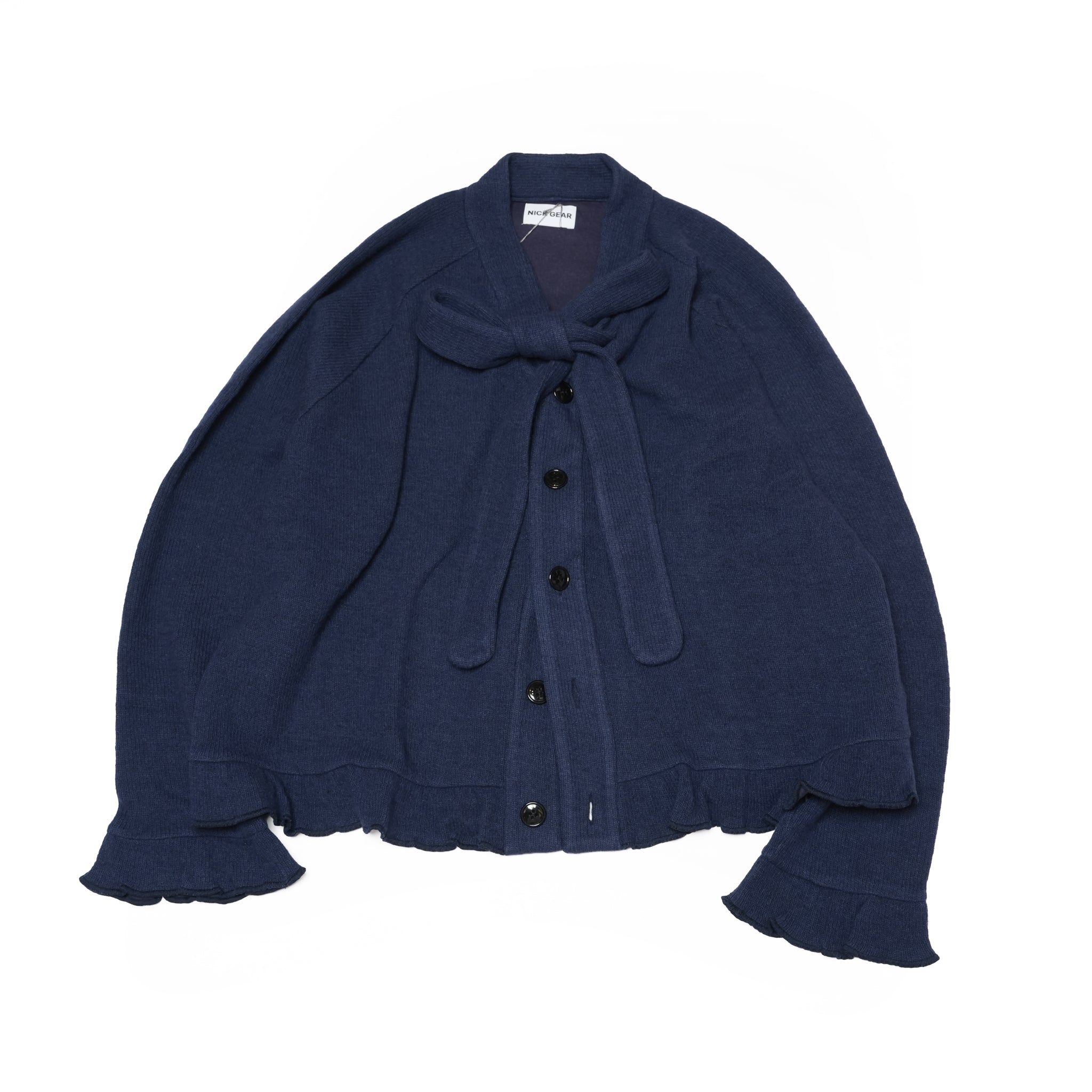 Bow tie cardigan – Navy | NICK GEAR | 入荷予定アイテム