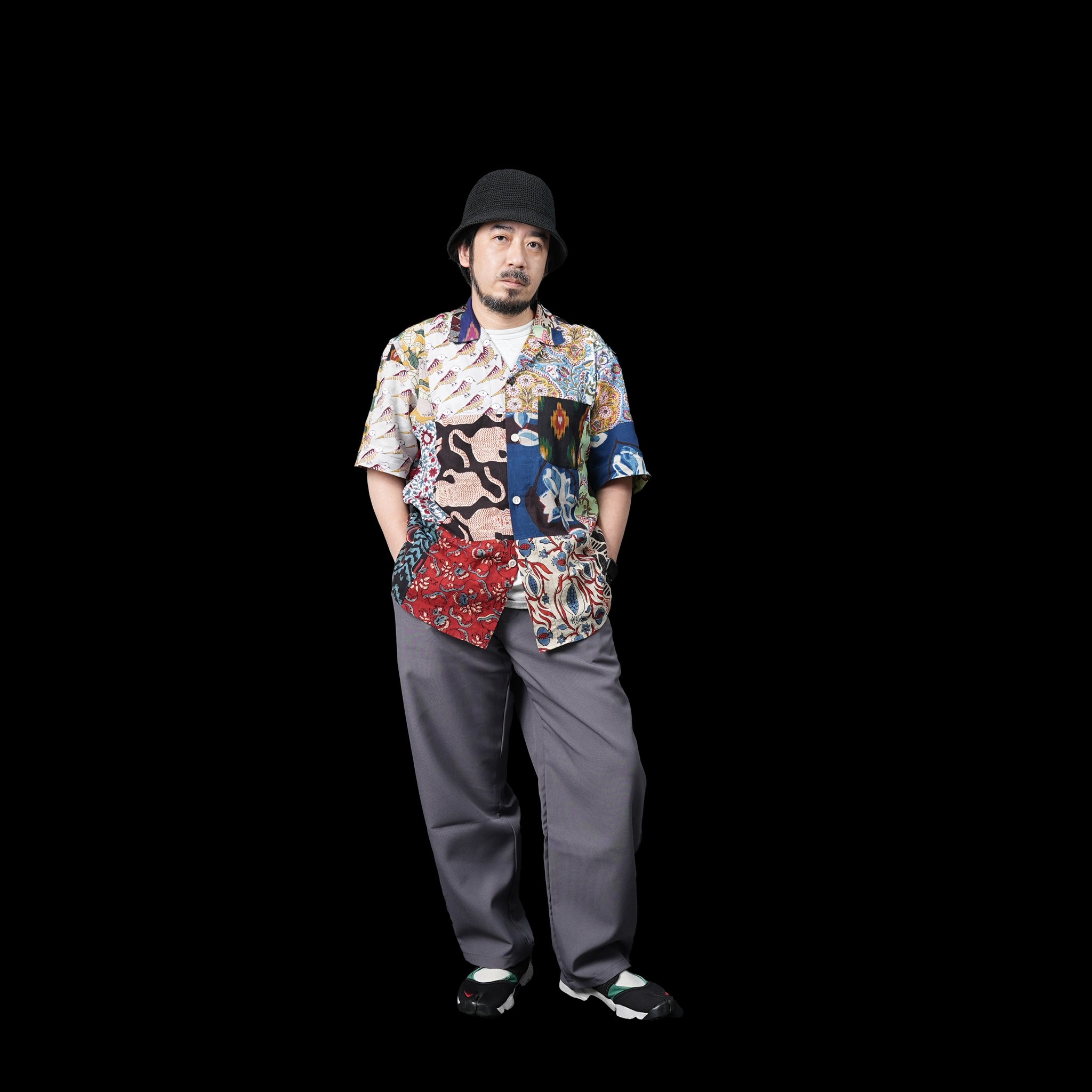 SMOKE TONE THE ONE DAY UNIFORM LIGHT P.P. TROUSERS | Color:Tiffany/Midnight/Charcoal | Size:M/L | 【SMOKE T ONE】【DG THE DRY GOODS】