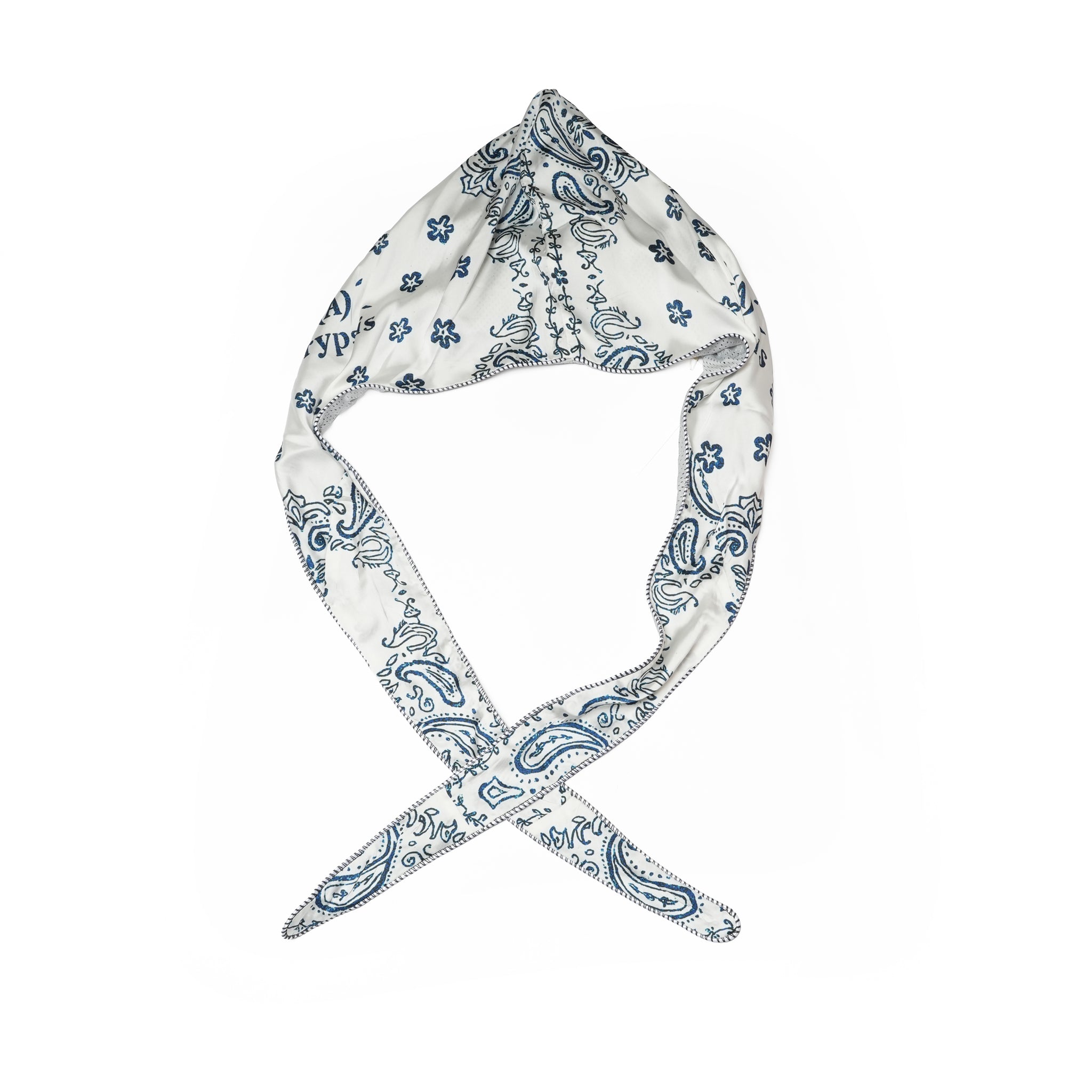 (A)crypsis® Amoeba Paisley Hooded Scarf - White